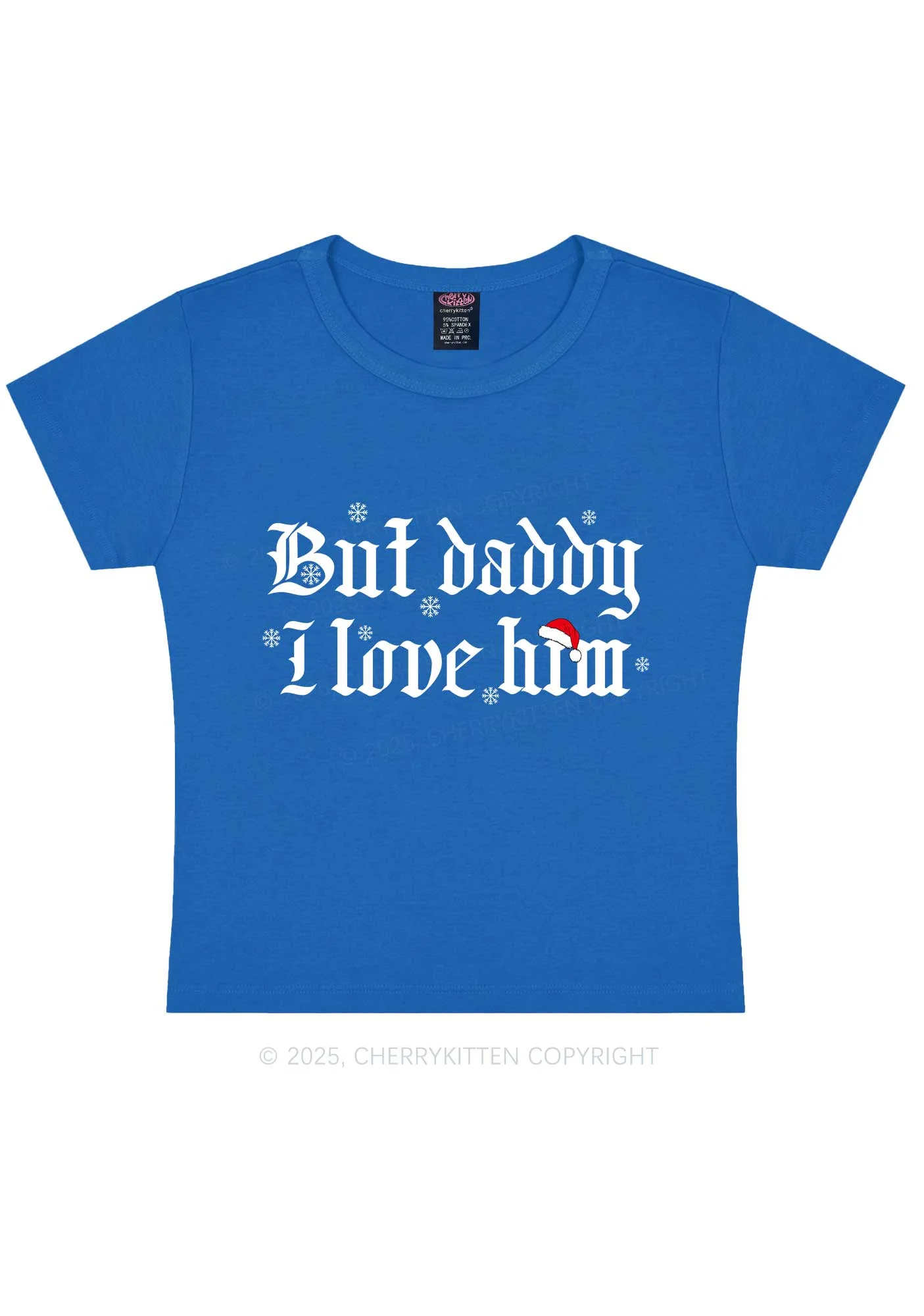 Christmas Daddy I Love Him Y2K Baby Tee Cherrykitten - Image 8