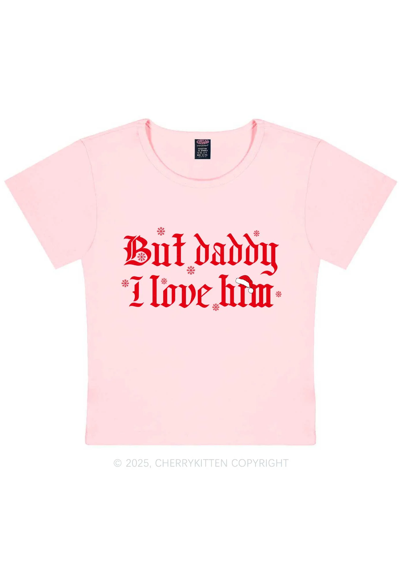 Christmas Daddy I Love Him Y2K Baby Tee Cherrykitten - Image 9