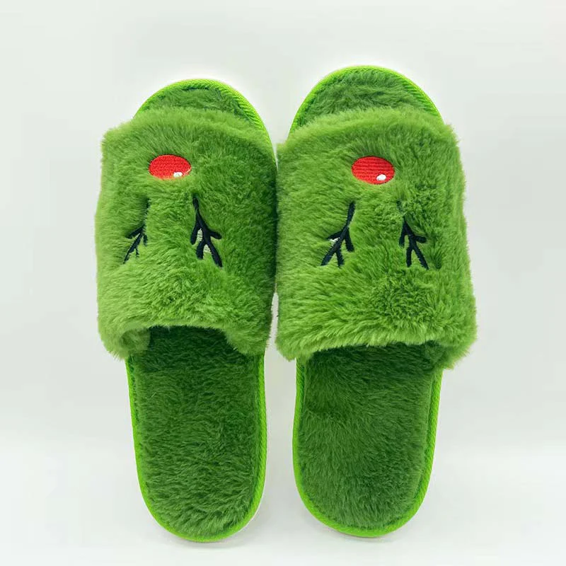 Christmas Elk Plush Slippers - Image 4