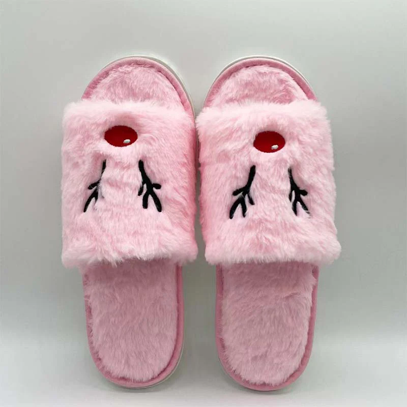 Christmas Elk Plush Slippers - Image 6