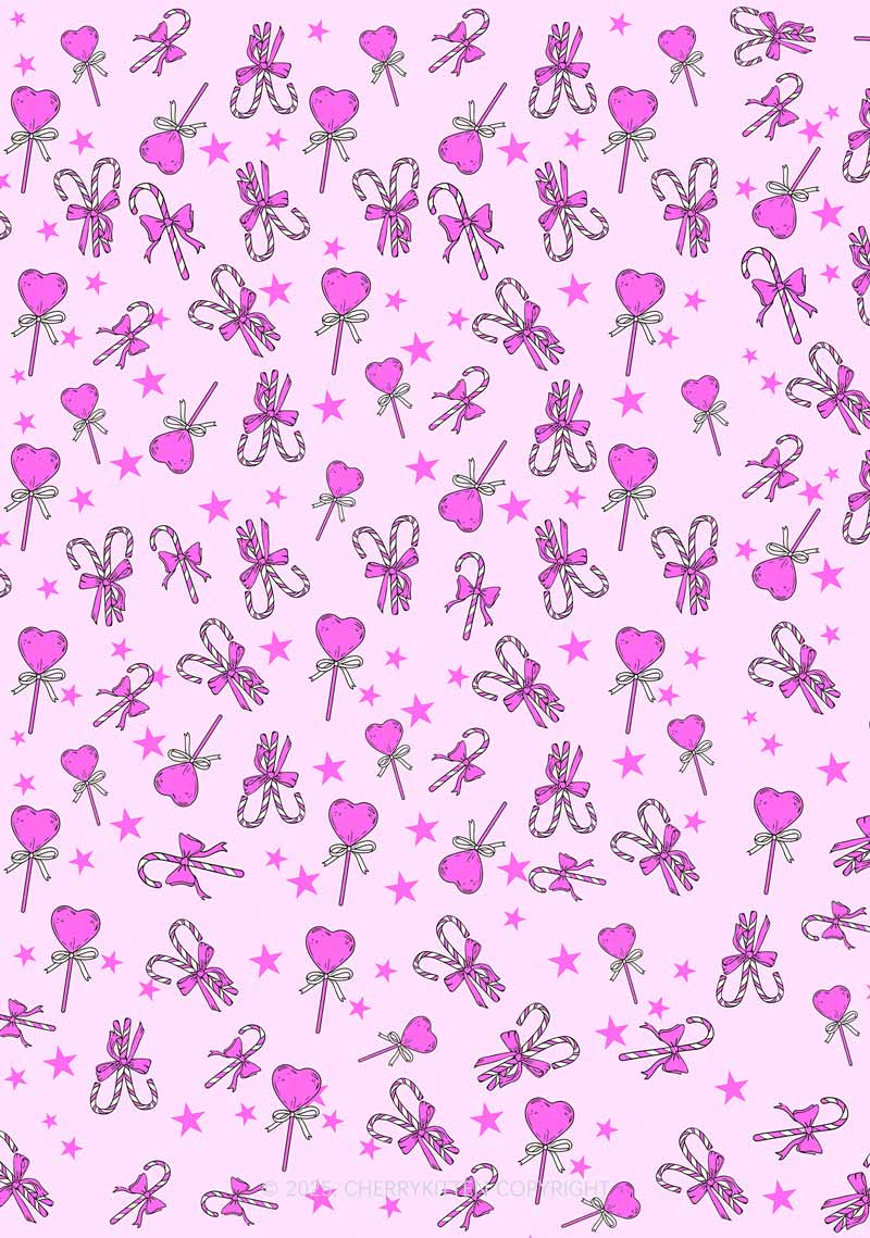 Heart Candy Y2K Print Cami Shorts Pajama Set Cherrykitten - Image 2