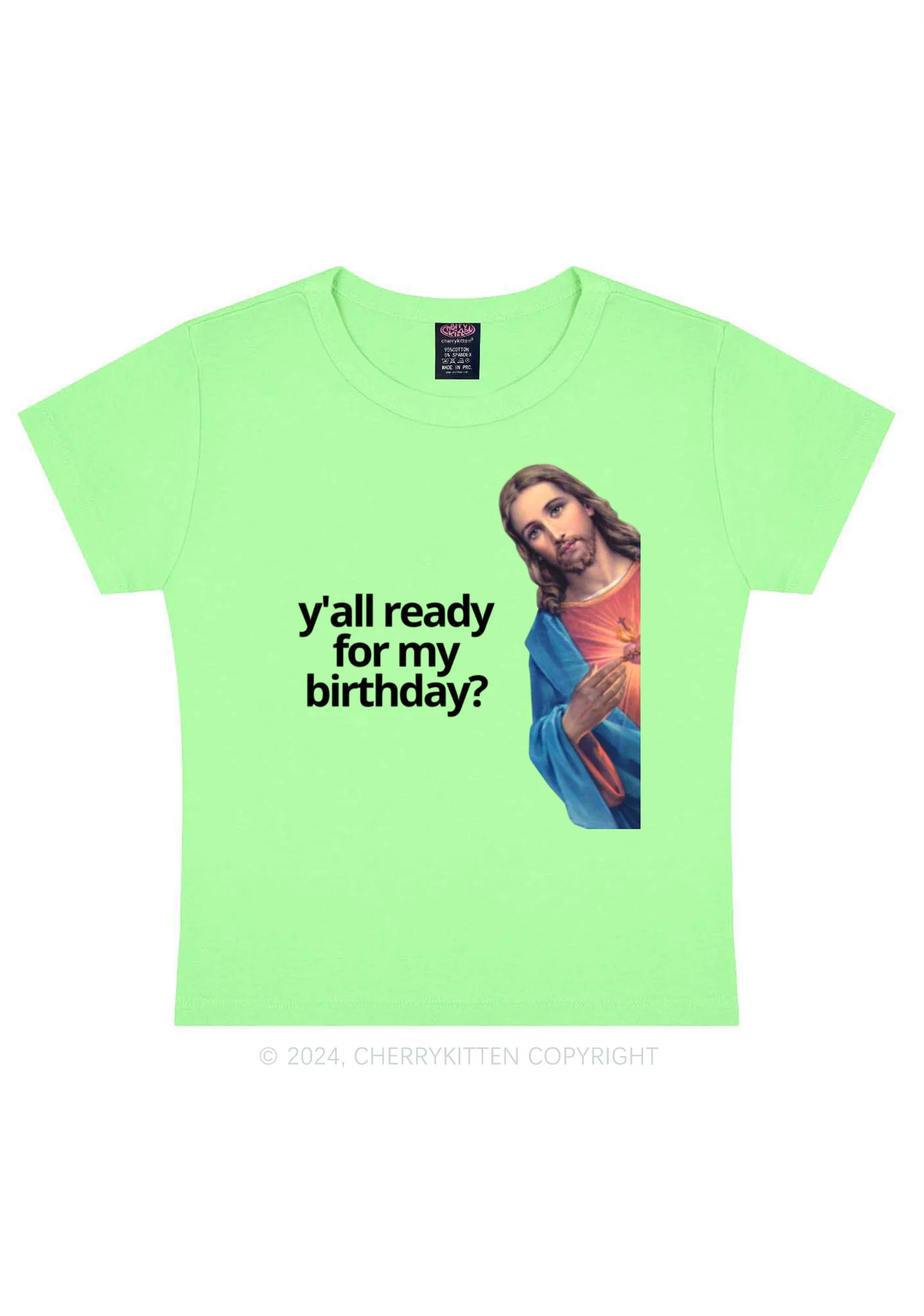 Christmas Jesus Birthday Y2K Baby Tee Cherrykitten - Image 11