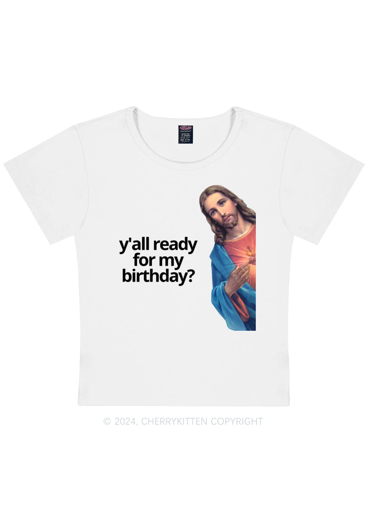 Christmas Jesus Birthday Y2K Baby Tee Cherrykitten - Image 4