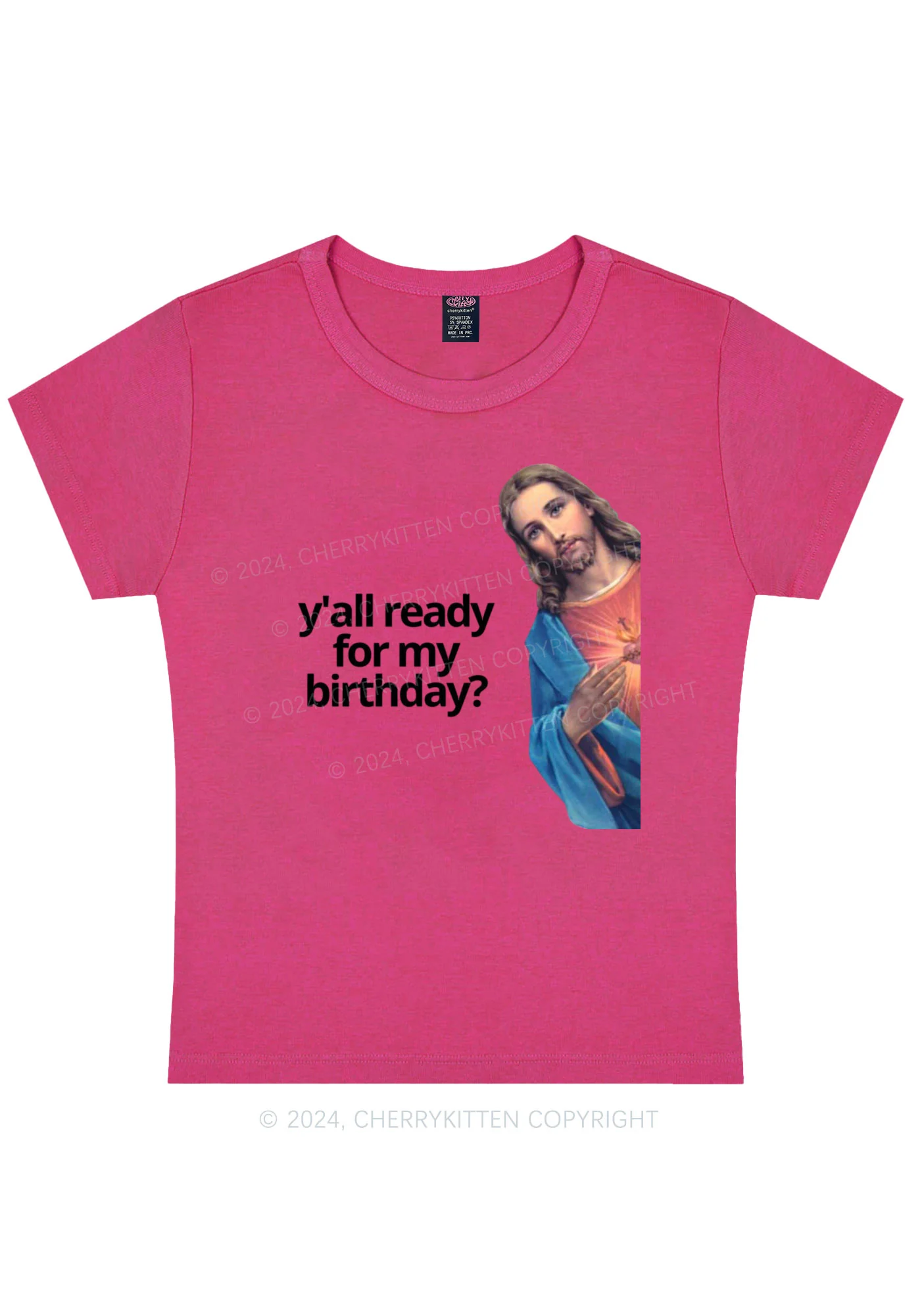 Christmas Jesus Birthday Y2K Baby Tee Cherrykitten - Image 5