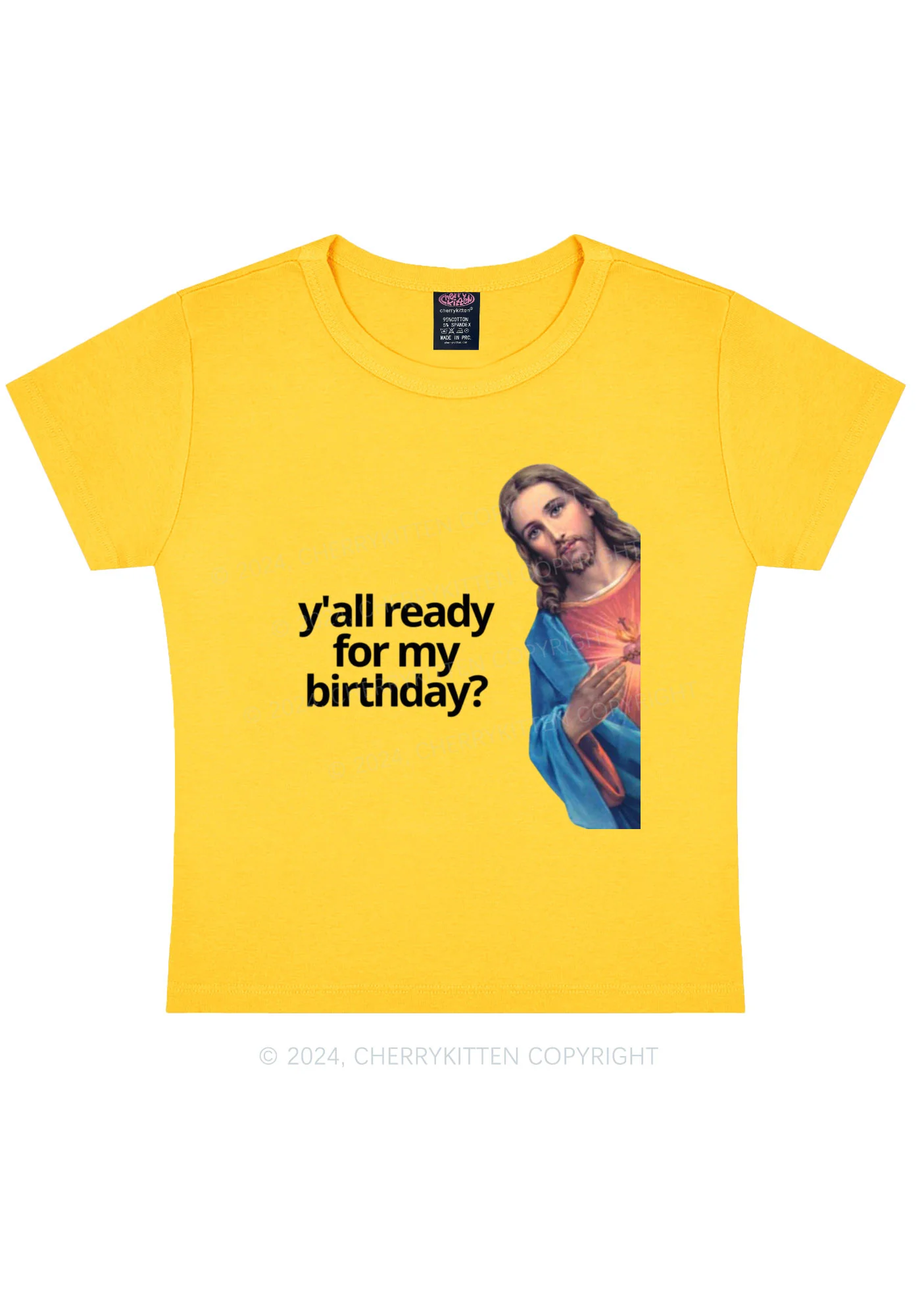 Christmas Jesus Birthday Y2K Baby Tee Cherrykitten - Image 7