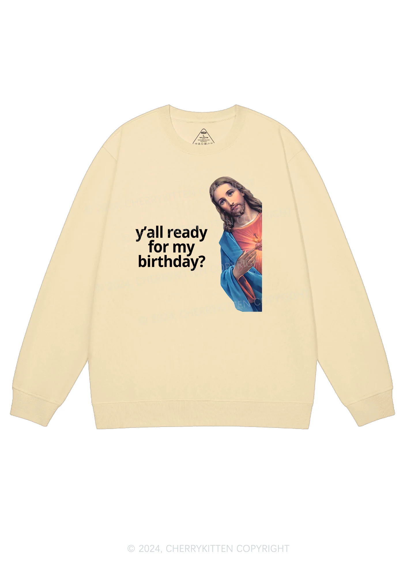 Christmas Jesus Birthday Y2K Sweatshirt Cherrykitten - Image 4