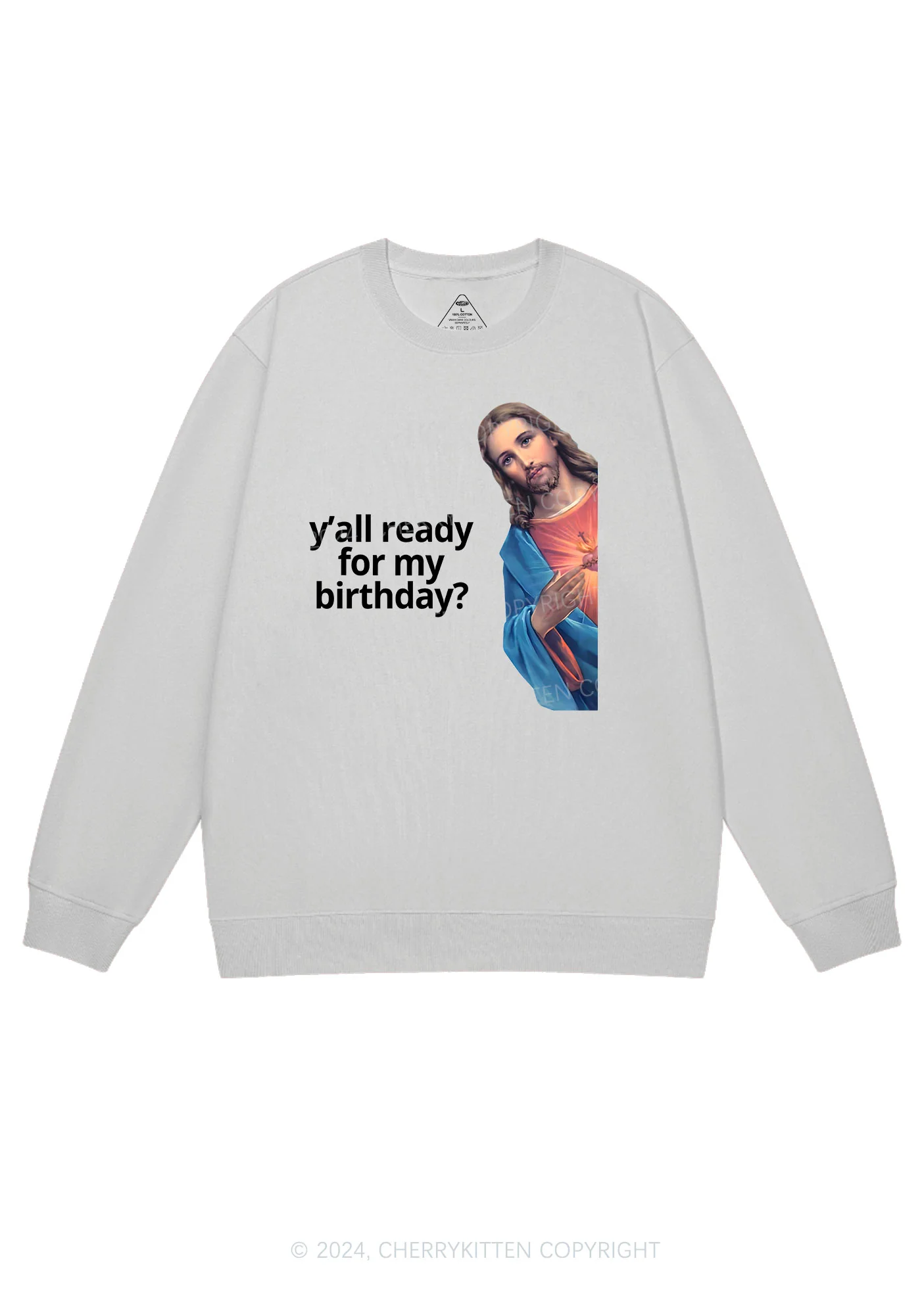Christmas Jesus Birthday Y2K Sweatshirt Cherrykitten - Image 5