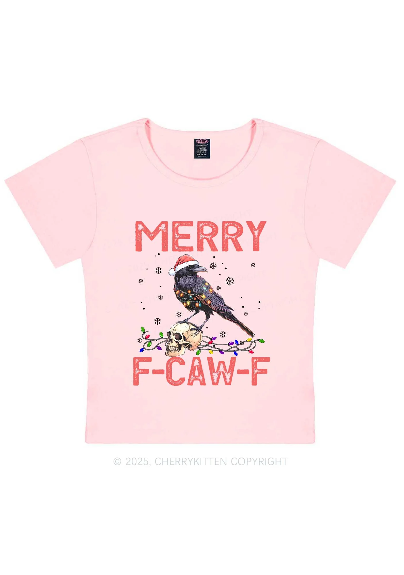Christmas Merry Fcawf Y2K Baby Tee Cherrykitten - Image 10