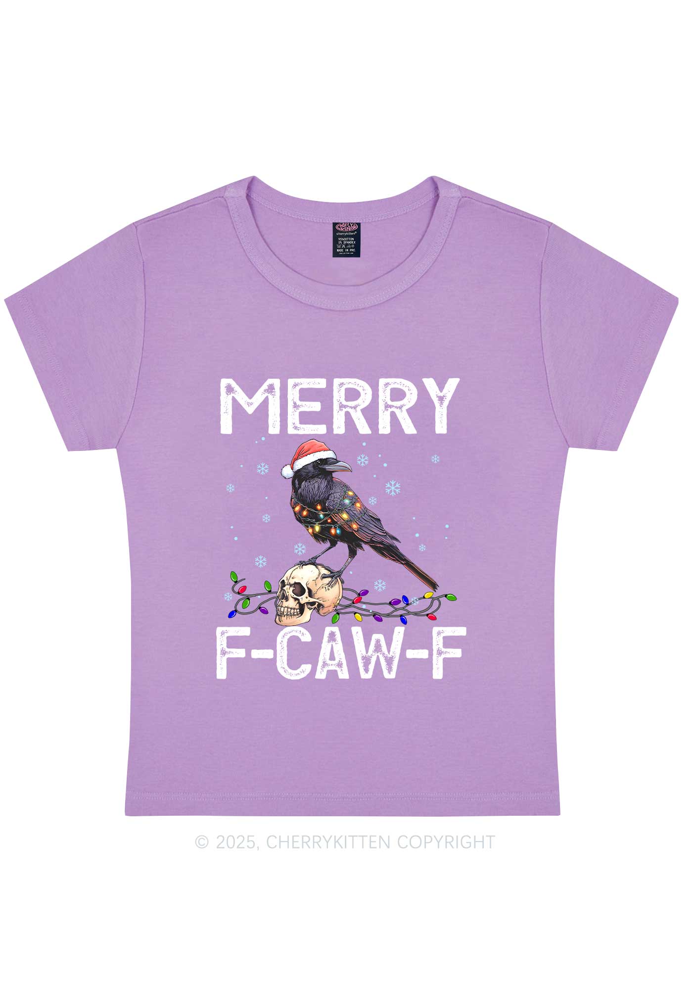 Christmas Merry Fcawf Y2K Baby Tee Cherrykitten - Image 6