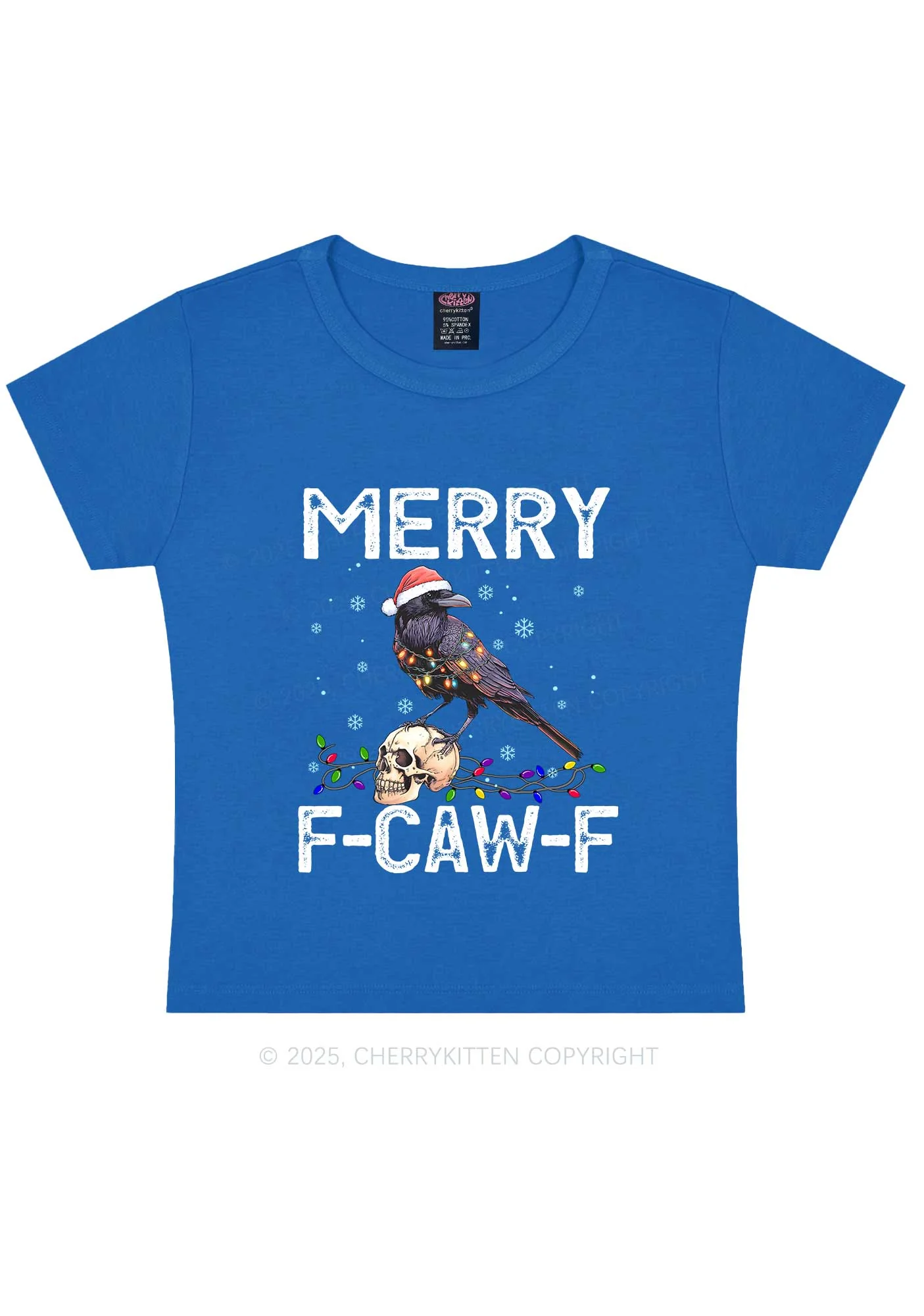 Christmas Merry Fcawf Y2K Baby Tee Cherrykitten - Image 7