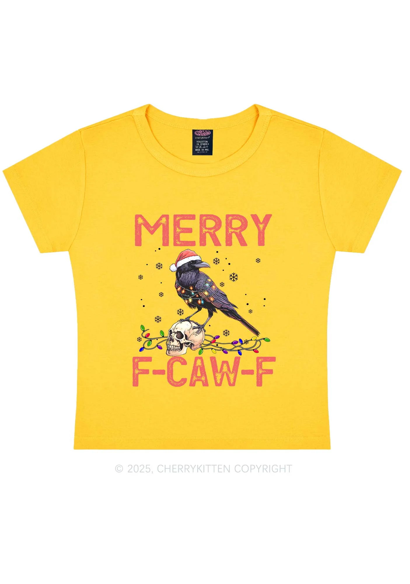 Christmas Merry Fcawf Y2K Baby Tee Cherrykitten - Image 8