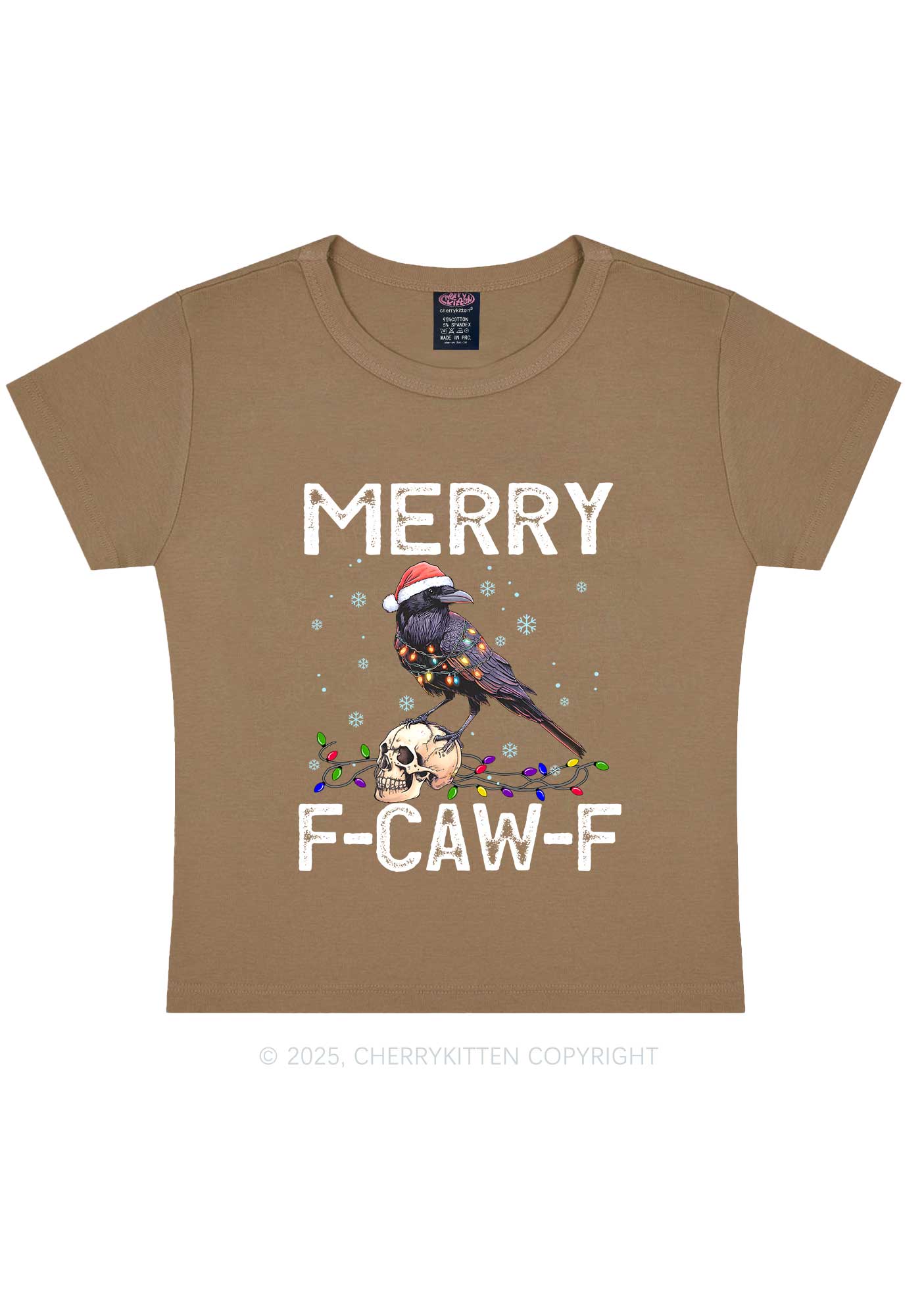 Christmas Merry Fcawf Y2K Baby Tee Cherrykitten - Image 9