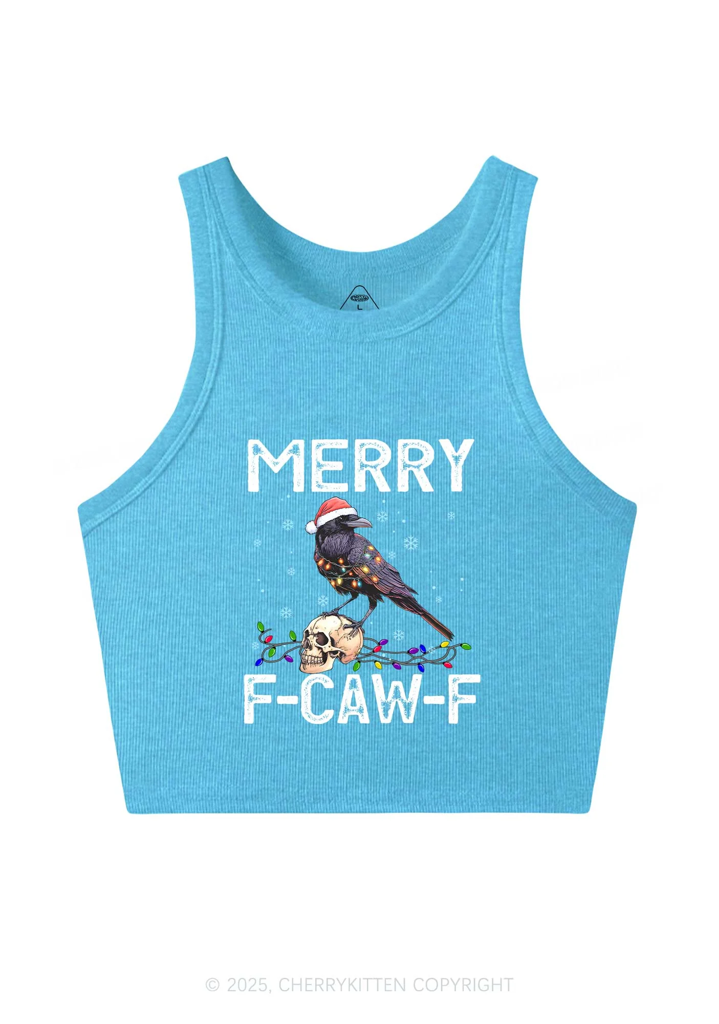 Christmas Merry Fcawf Y2K Crop Tank Top Cherrykitten - Image 4