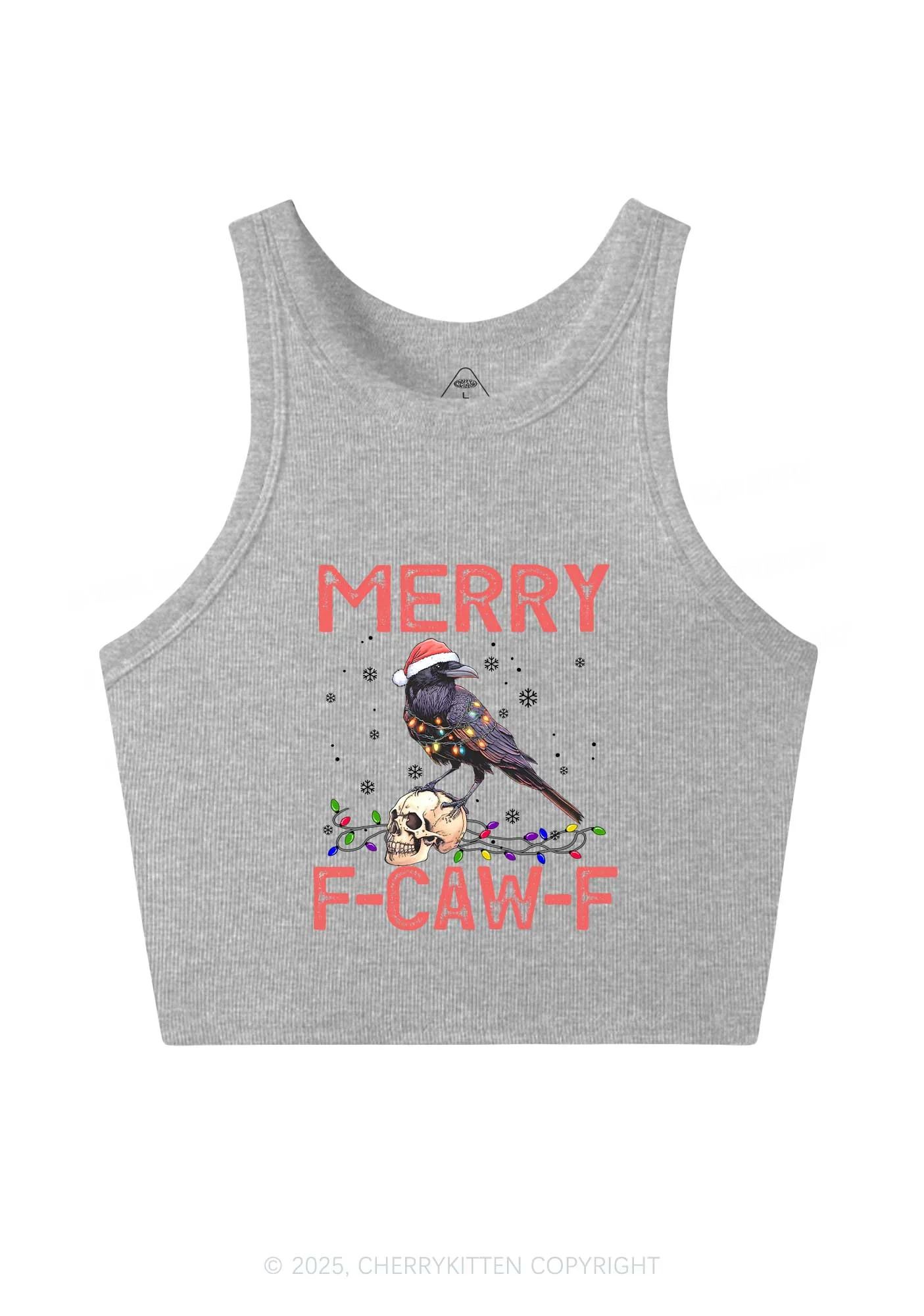 Christmas Merry Fcawf Y2K Crop Tank Top Cherrykitten - Image 5