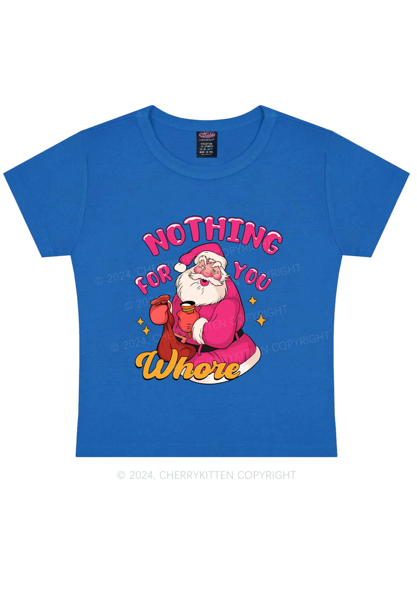 Christmas Nothing For Santa Y2K Baby Tee Cherrykitten - Image 10