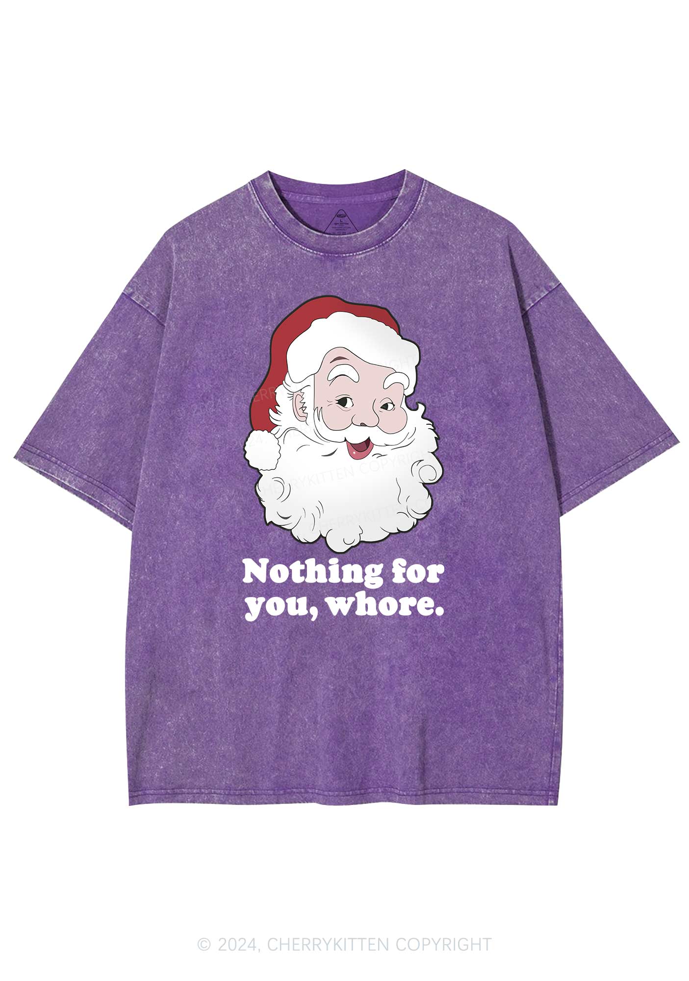 Christmas Nothing For You Y2K Washed Tee Cherrykitten - Image 4