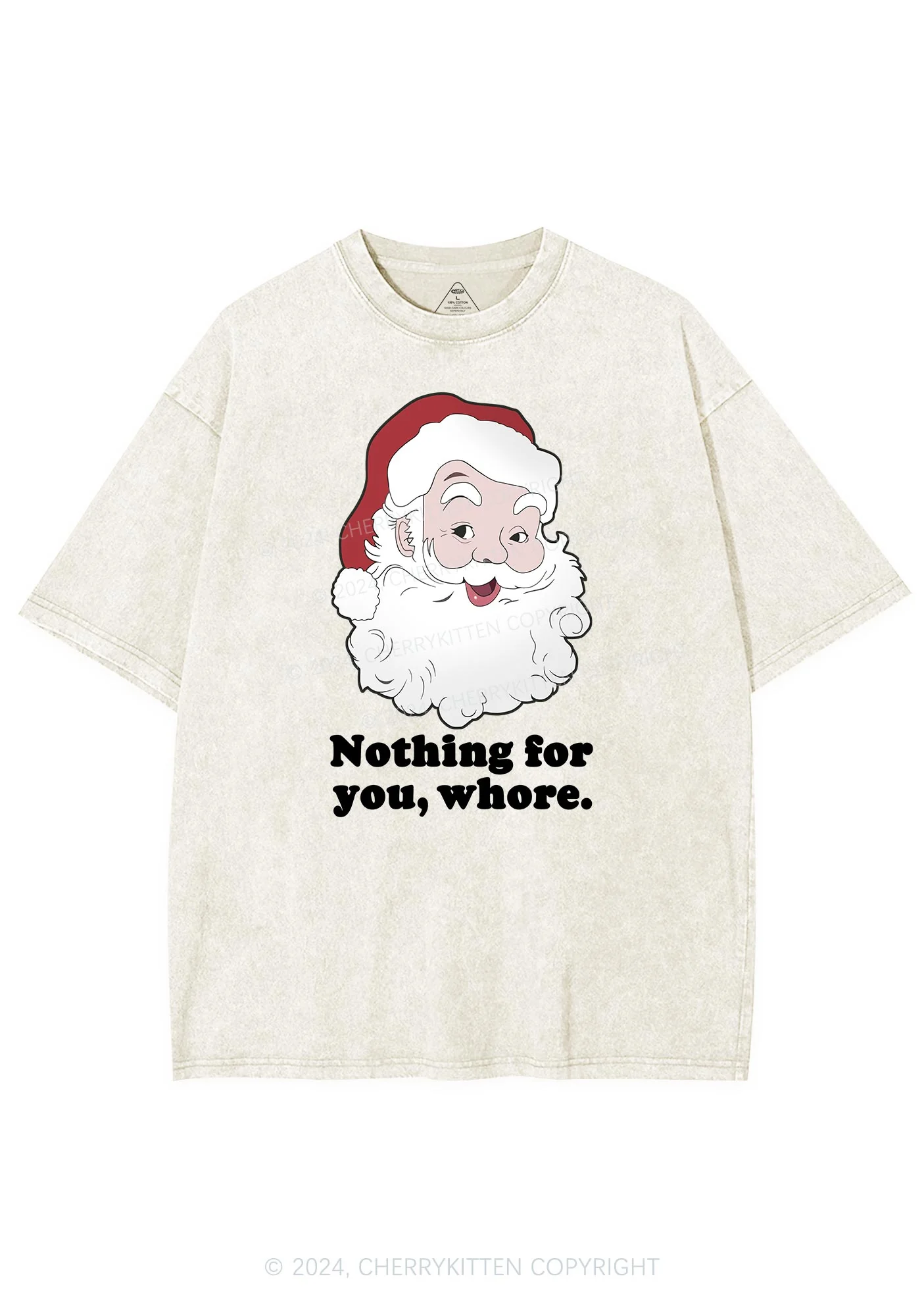 Christmas Nothing For You Y2K Washed Tee Cherrykitten - Image 5
