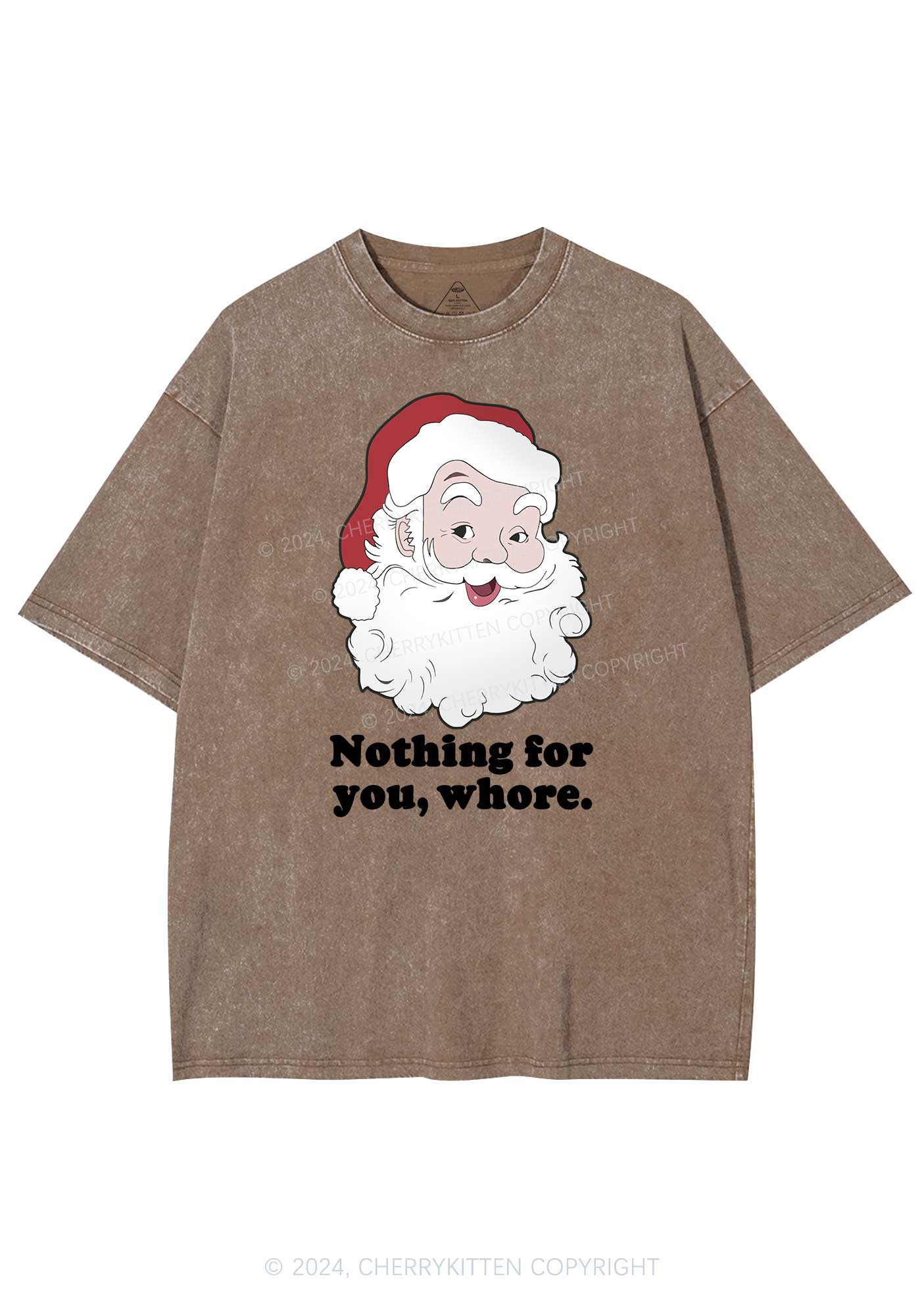 Christmas Nothing For You Y2K Washed Tee Cherrykitten - Image 7