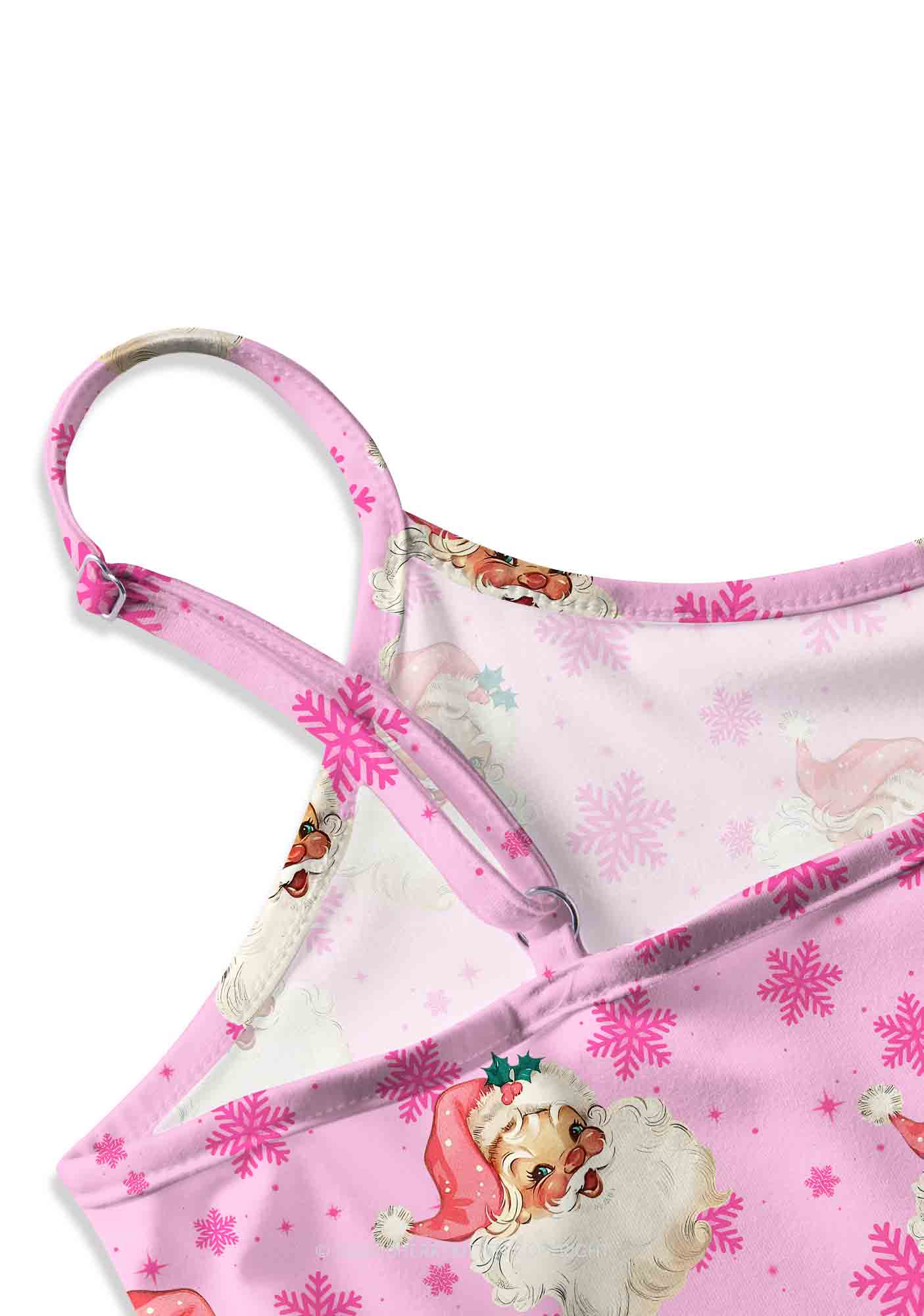Christmas Pink Santa Y2K Print Cami Crop Top Cherrykitten - Image 3