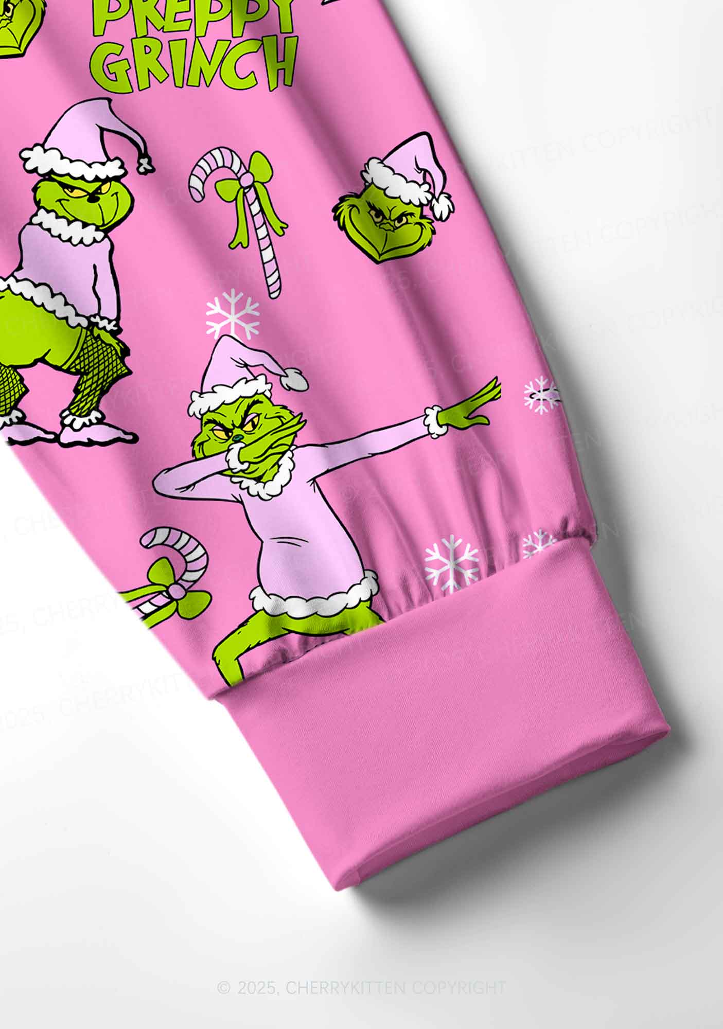 Christmas Preppy Guy Y2K Print Long Sleeve Pajama Set Cherrykitten - Image 5