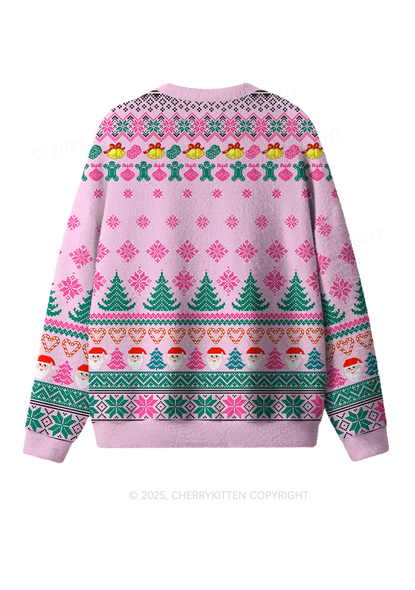 Christmas Ratz Y2K Christmas Knit Sweatshirt Cherrykitten - Image 2