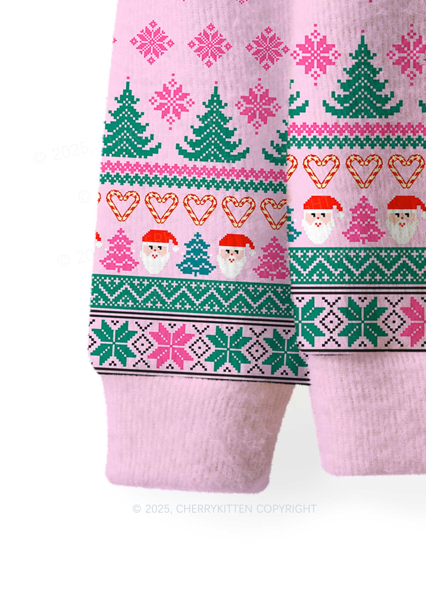 Christmas Ratz Y2K Christmas Knit Sweatshirt Cherrykitten - Image 4