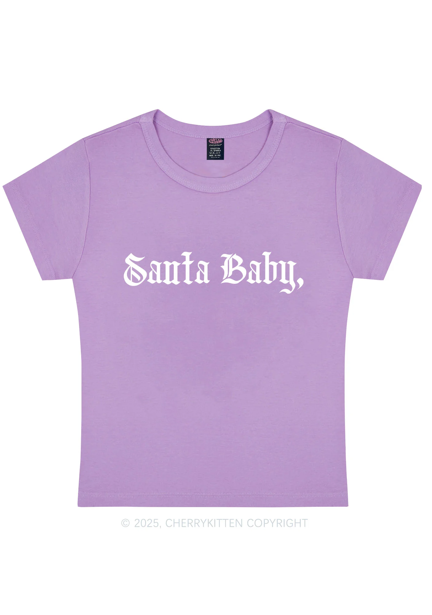 Christmas Santa Baby Y2K Baby Tee Cherrykitten - Image 6