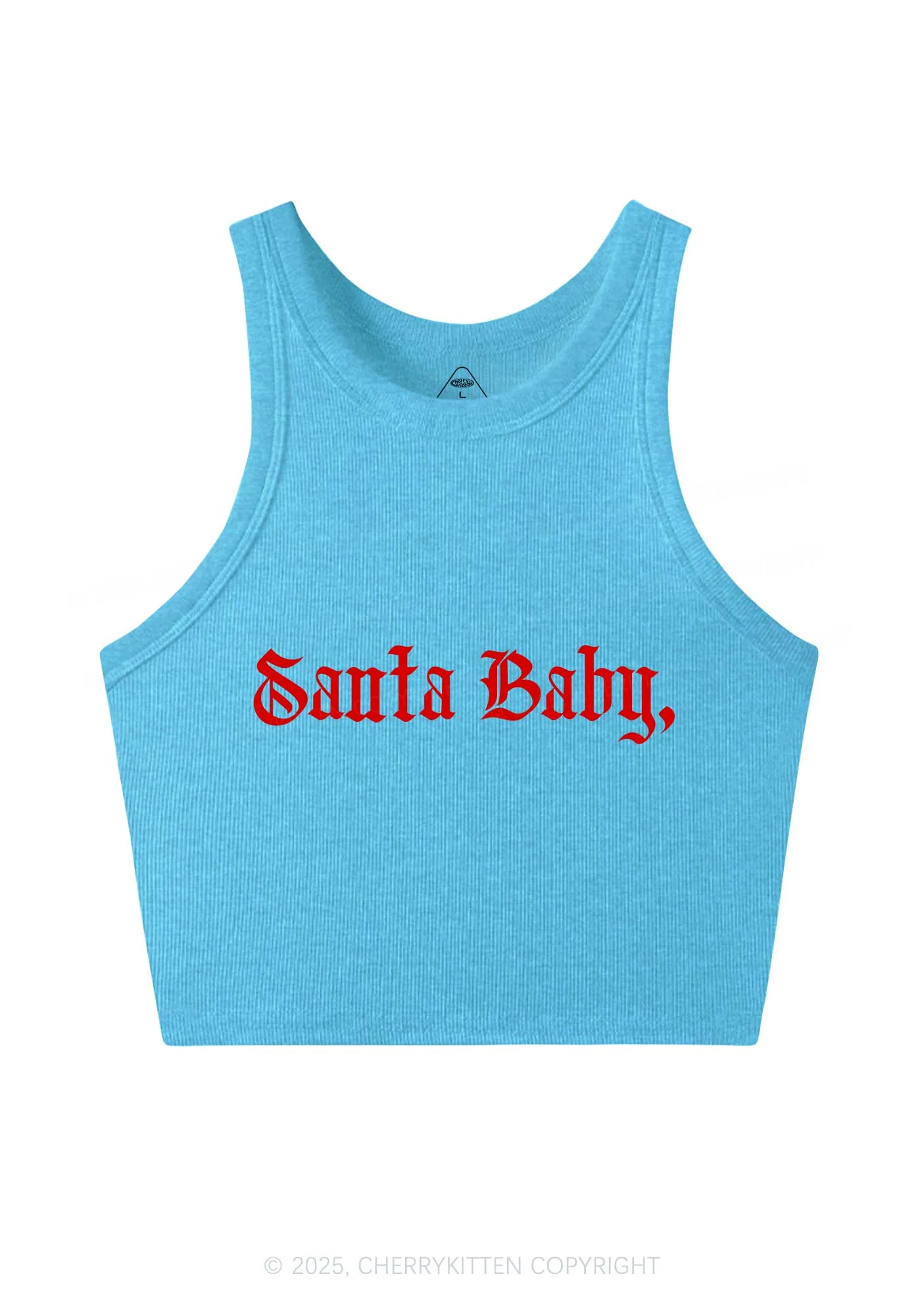 Christmas Santa Baby Y2K Crop Tank Top Cherrykitten - Image 4