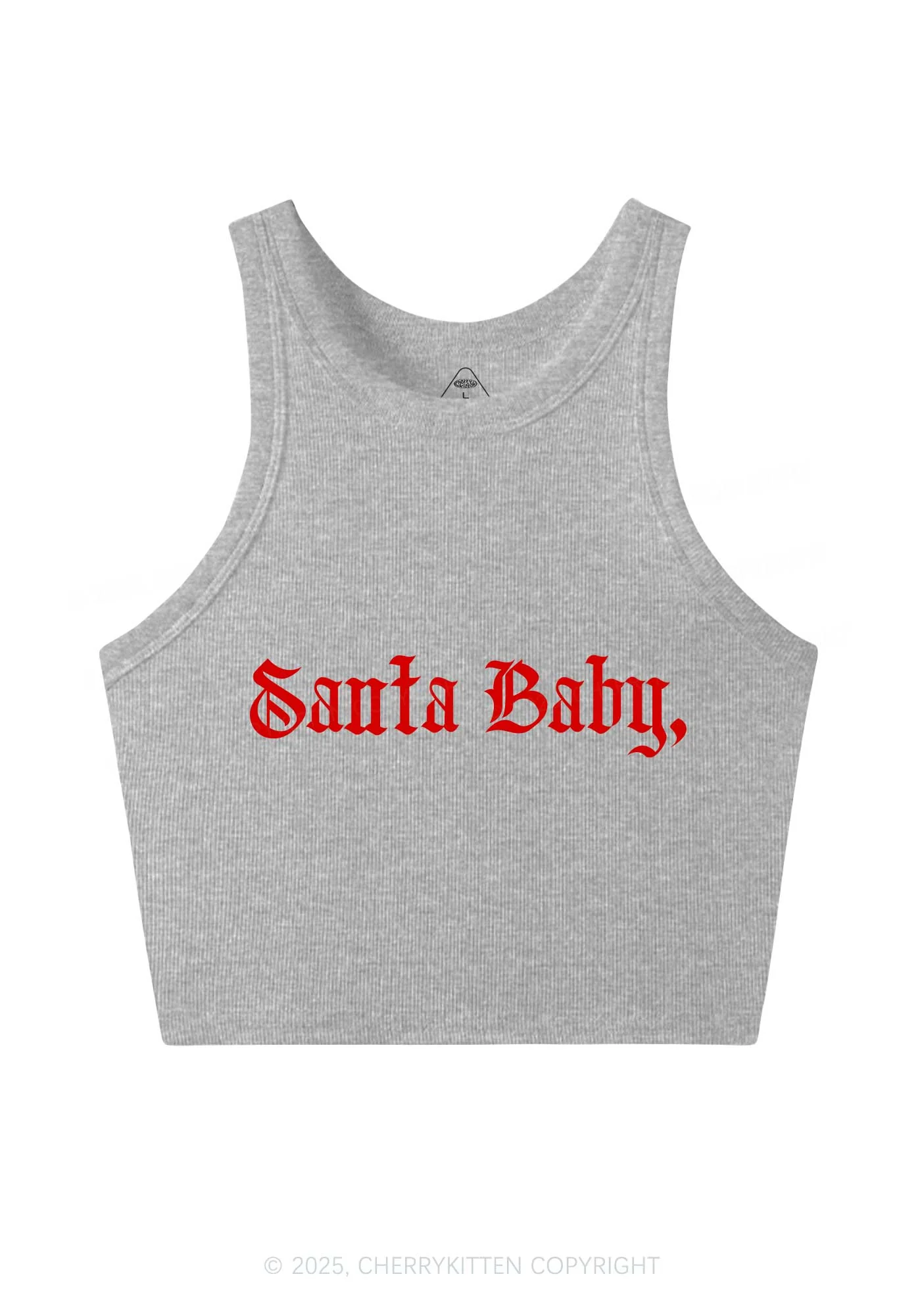 Christmas Santa Baby Y2K Crop Tank Top Cherrykitten - Image 5