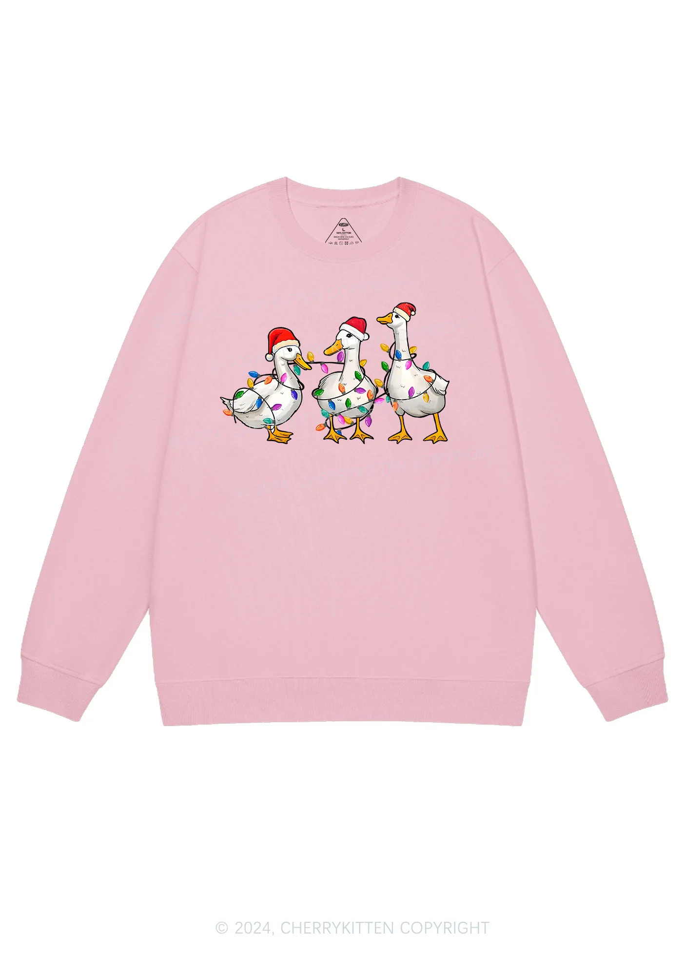 Christmas Santa Duck Y2K Sweatshirt Cherrykitten - Image 5