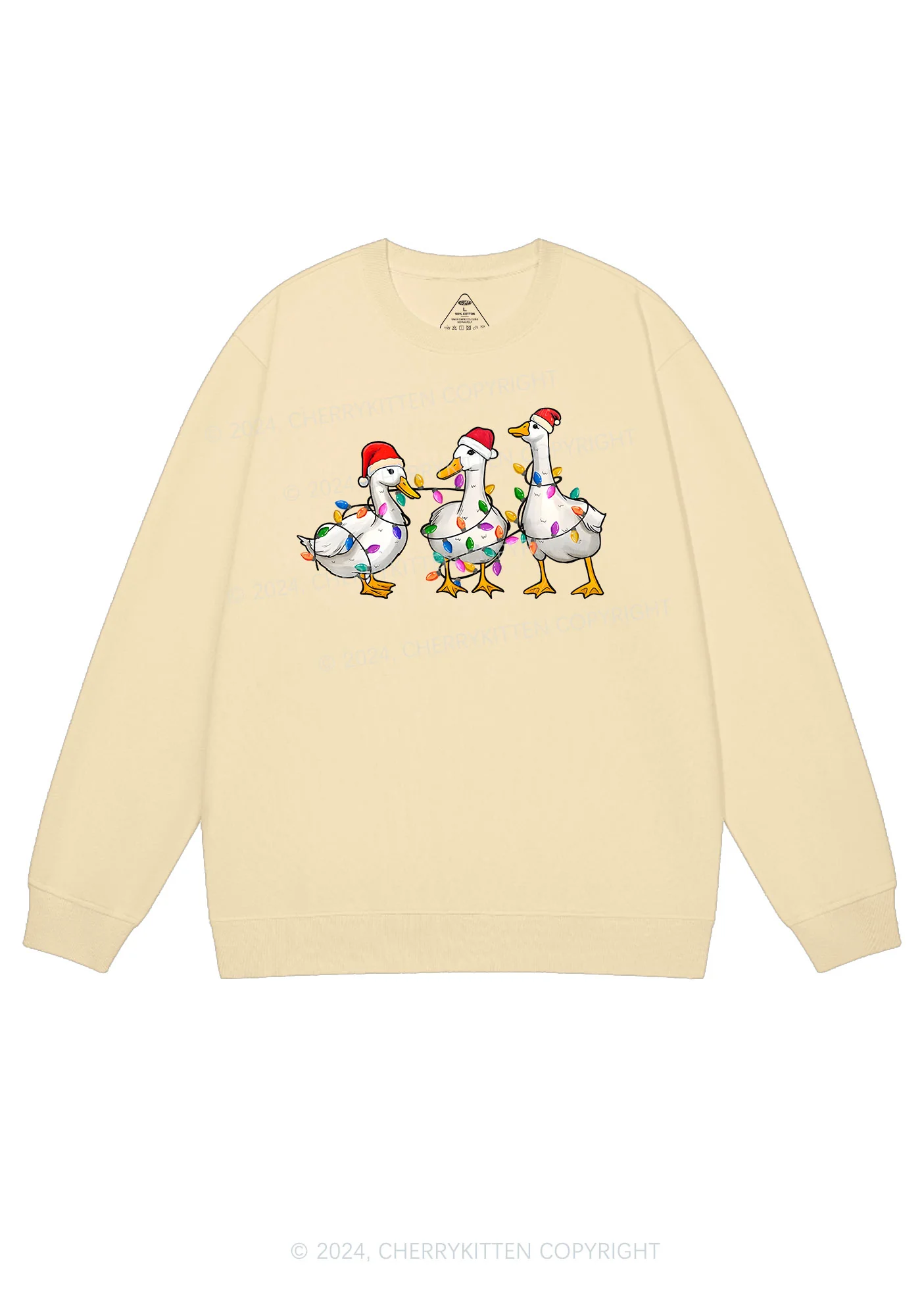 Christmas Santa Duck Y2K Sweatshirt Cherrykitten - Image 6
