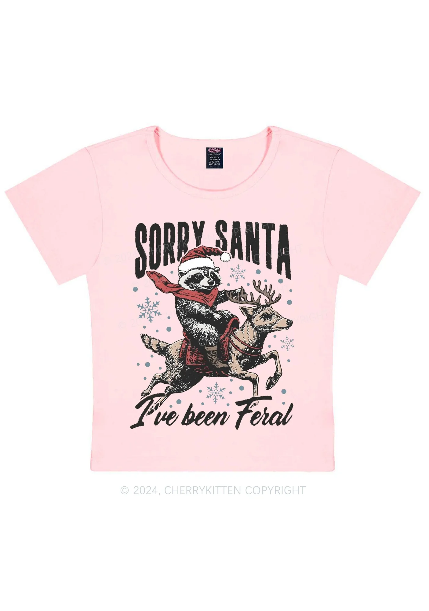 Christmas Sorry Santa Y2K Baby Tee Cherrykitten - Image 10