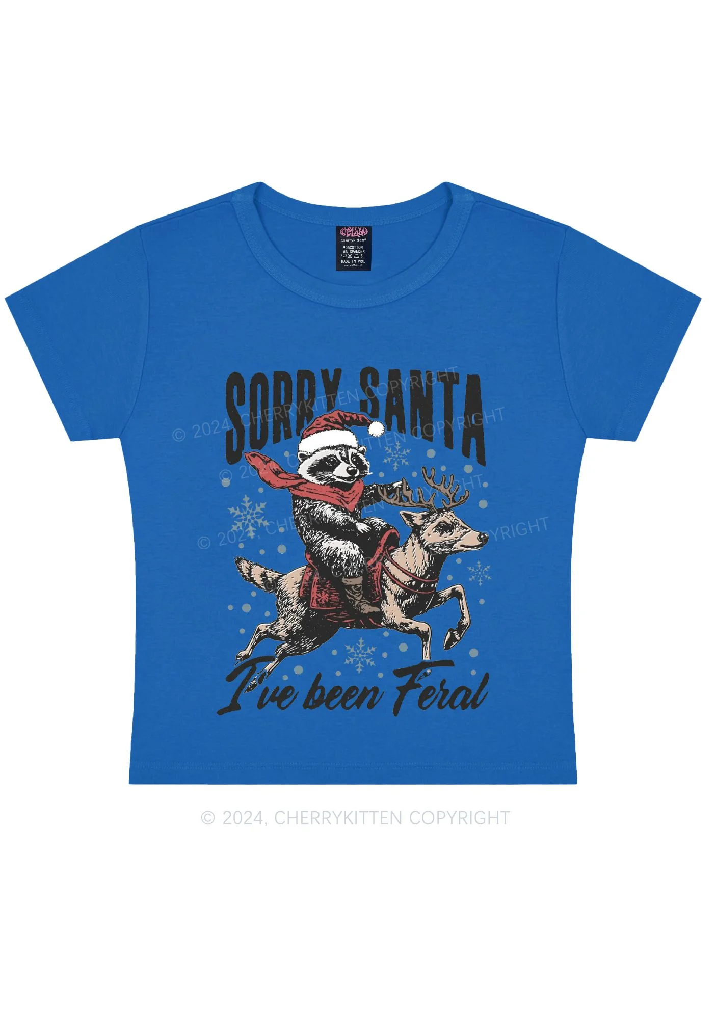 Christmas Sorry Santa Y2K Baby Tee Cherrykitten - Image 8