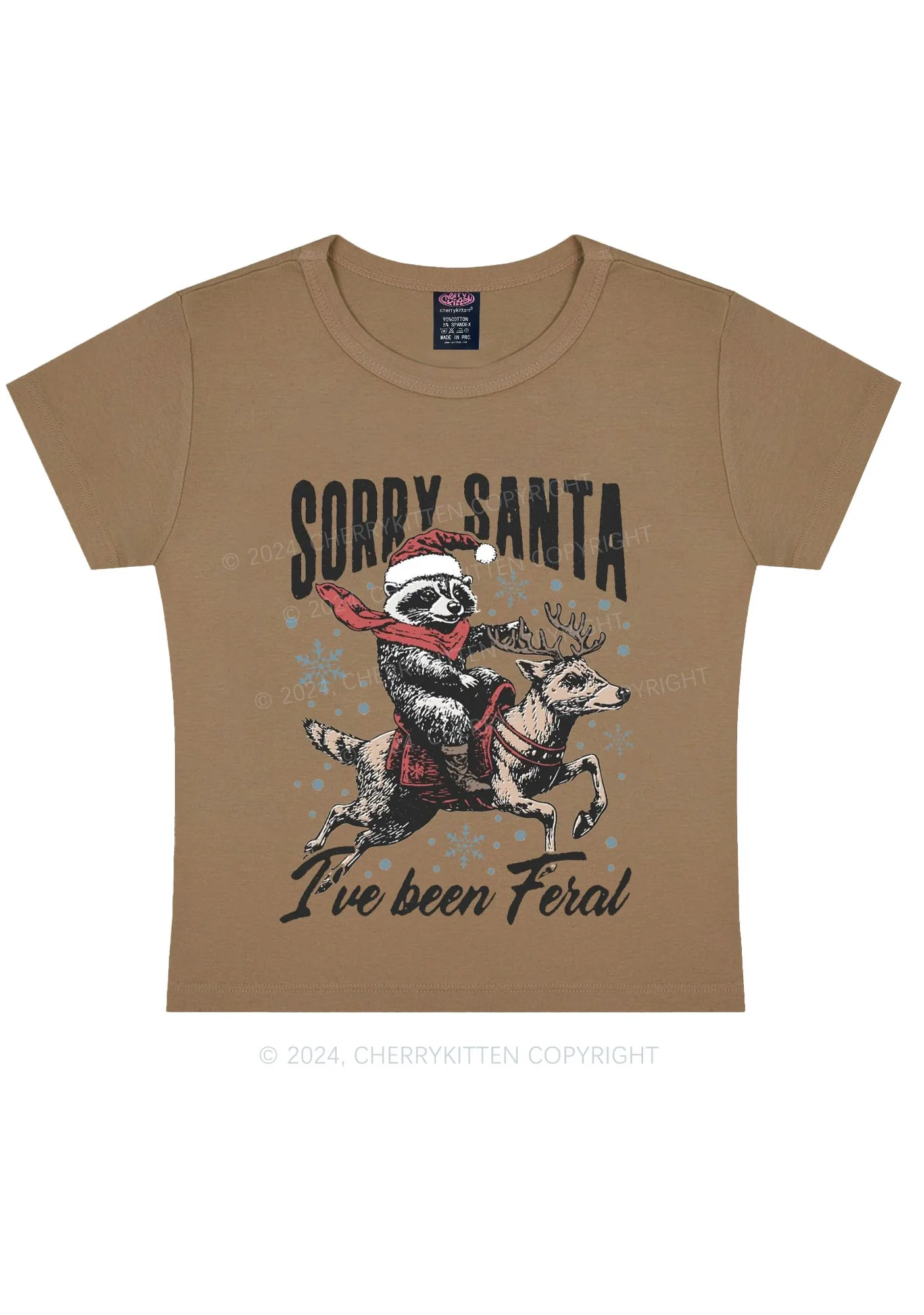 Christmas Sorry Santa Y2K Baby Tee Cherrykitten - Image 9