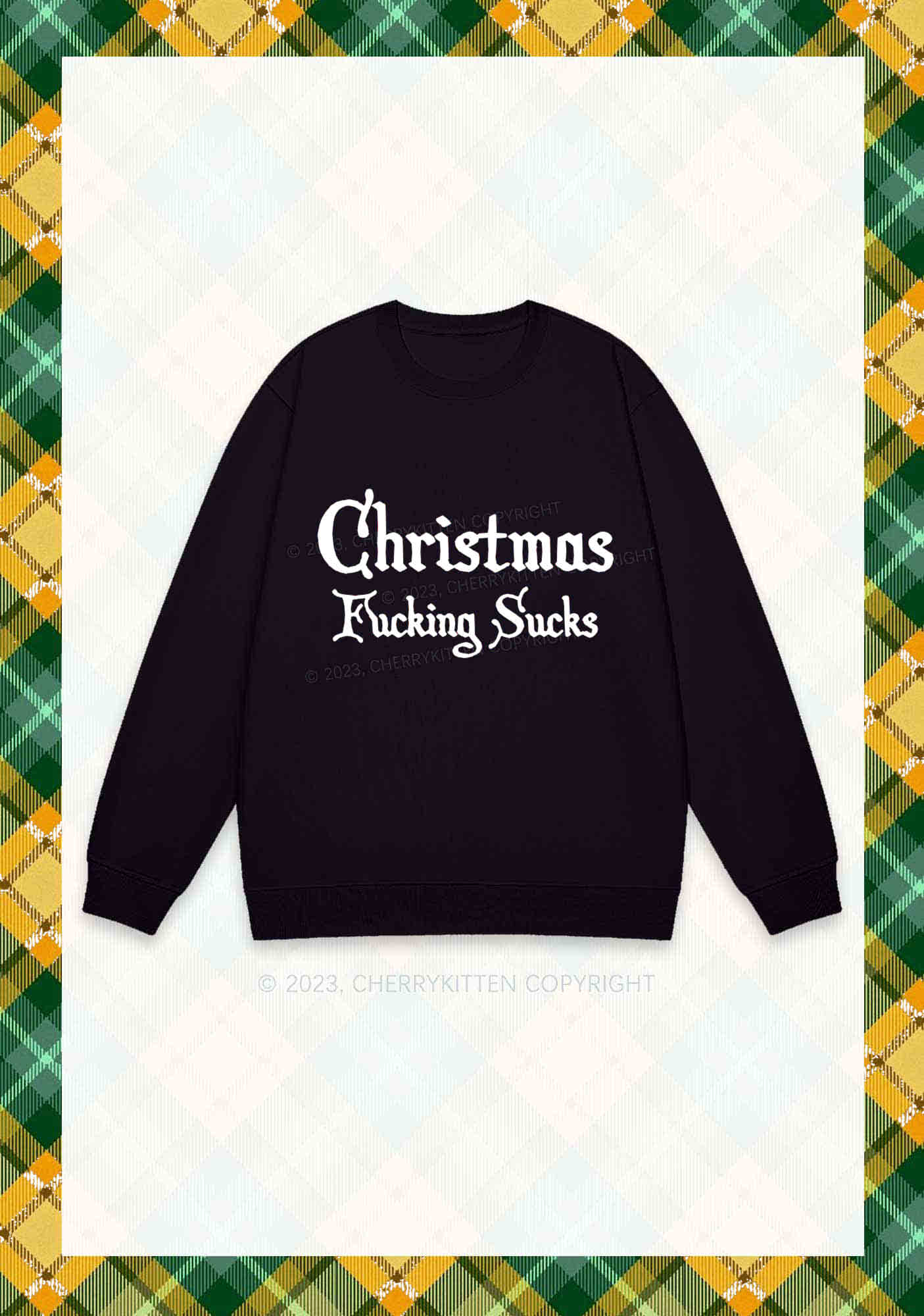 Christmas Sucks Y2K Sweatshirt Cherrykitten - Image 3