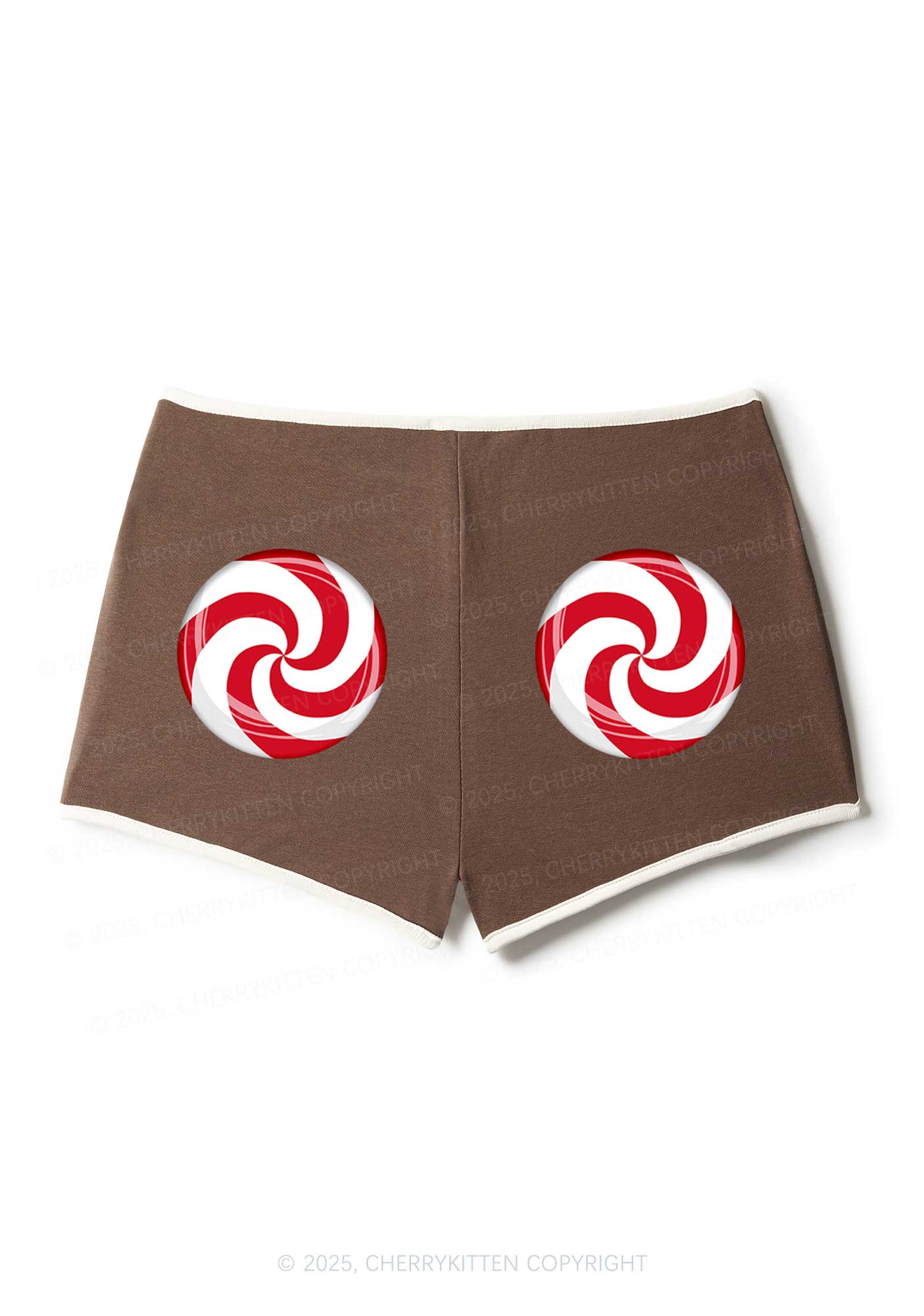 Christmas Sugar Swirl Y2K Booty Shorts Cherrykitten - Image 4