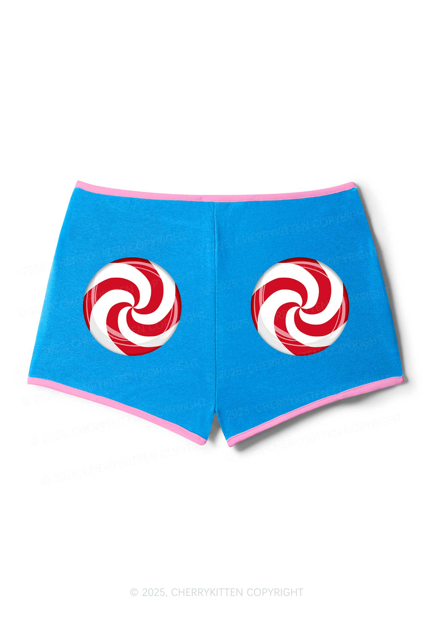 Christmas Sugar Swirl Y2K Booty Shorts Cherrykitten - Image 5