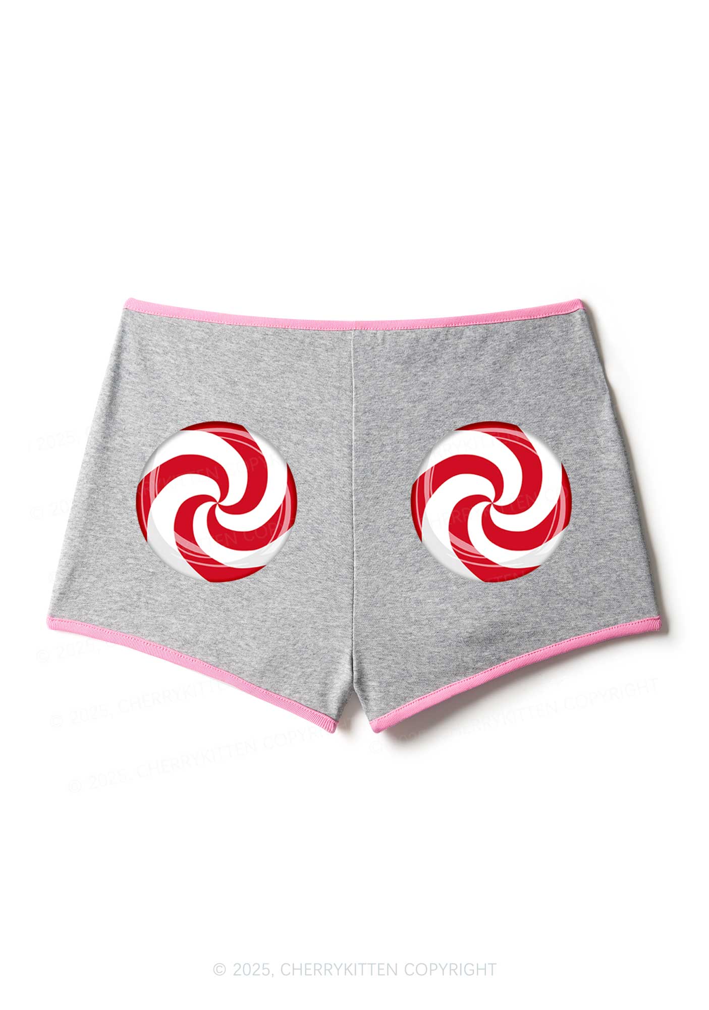 Christmas Sugar Swirl Y2K Booty Shorts Cherrykitten - Image 6
