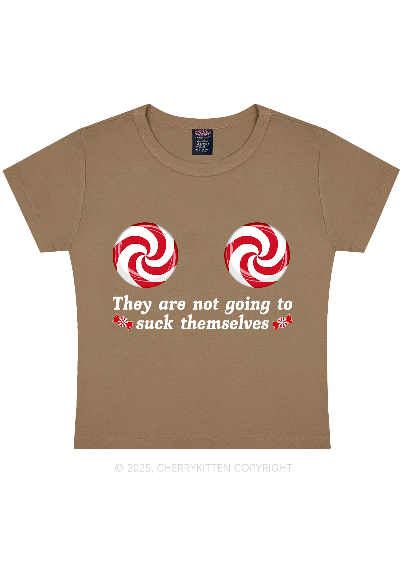 Christmas Suxk Themselves Y2K Baby Tee Cherrykitten - Image 12