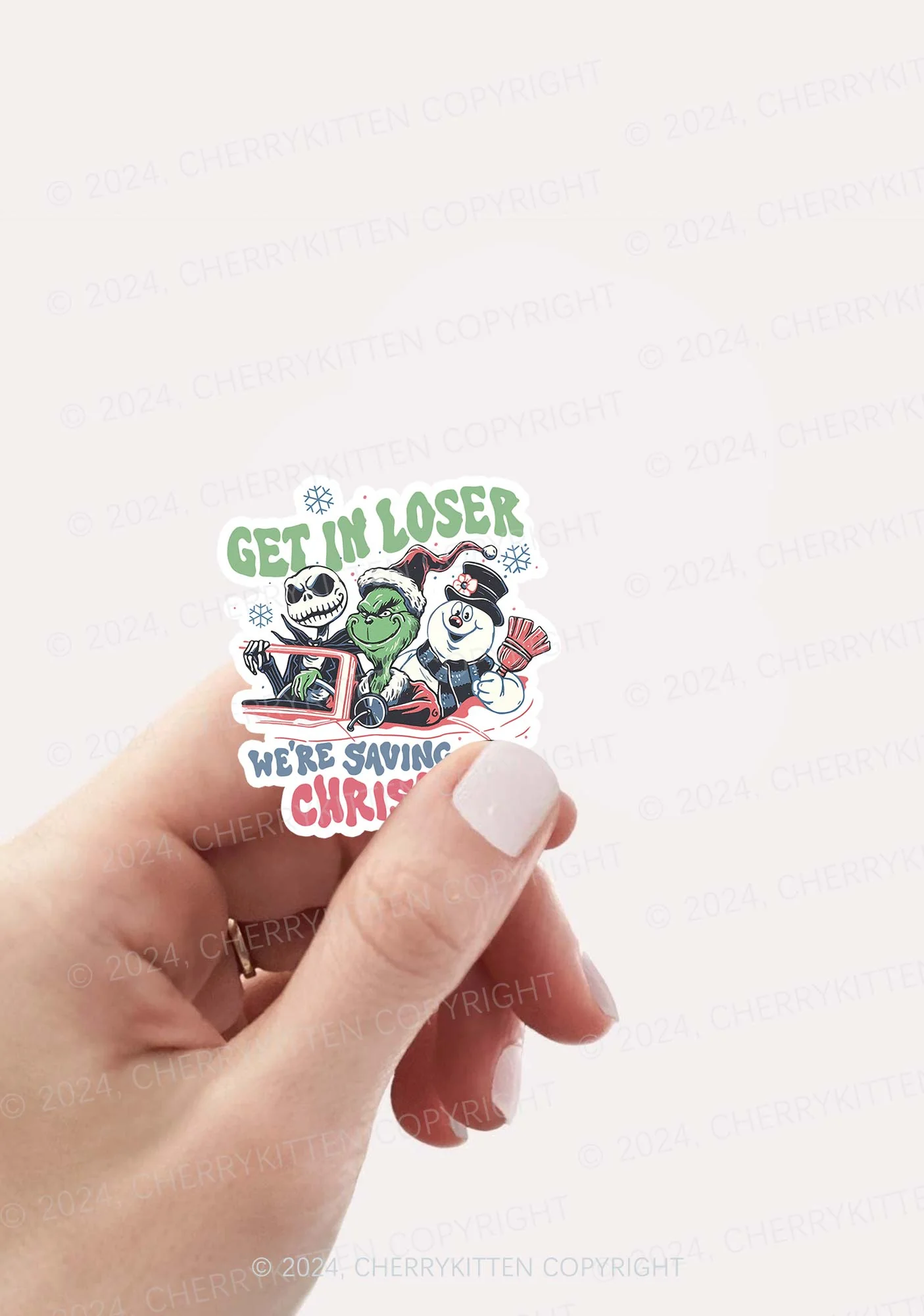 Christmas We're Saving 1Pc Y2K Sticker Cherrykitten - Image 2