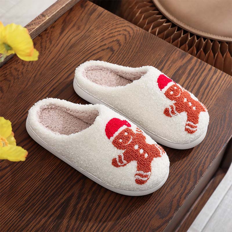 Christmas Y2K White Plush Slippers - Image 5