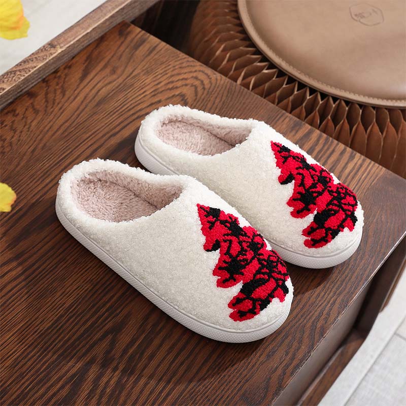 Christmas Y2K White Plush Slippers - Image 6