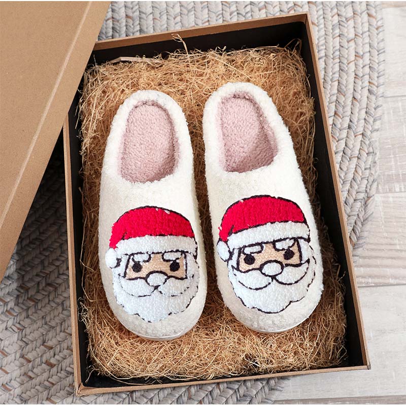 Christmas Y2K White Plush Slippers - Image 7