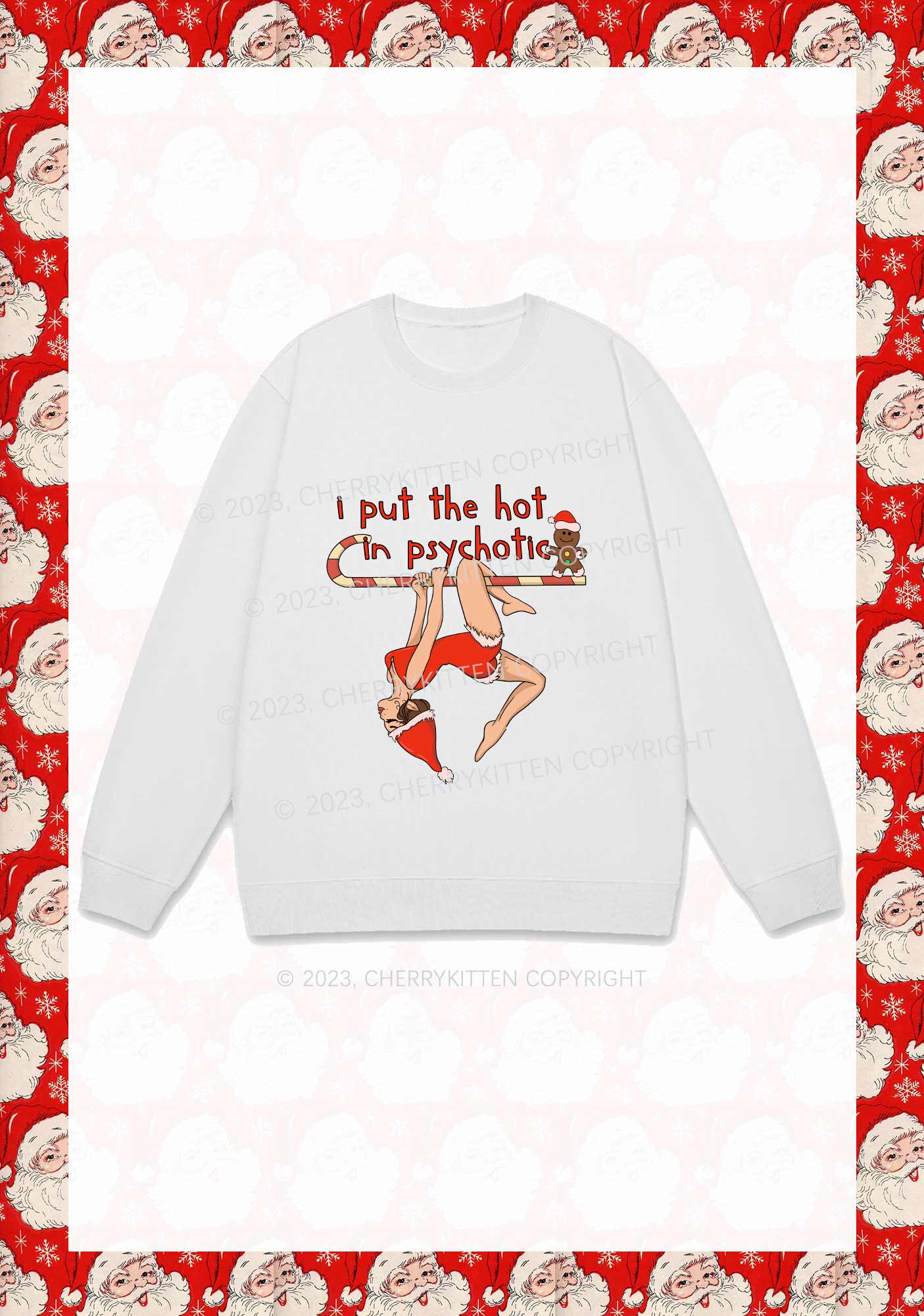 Christmas Yoga Girl Y2K Sweatshirt Cherrykitten - Image 3