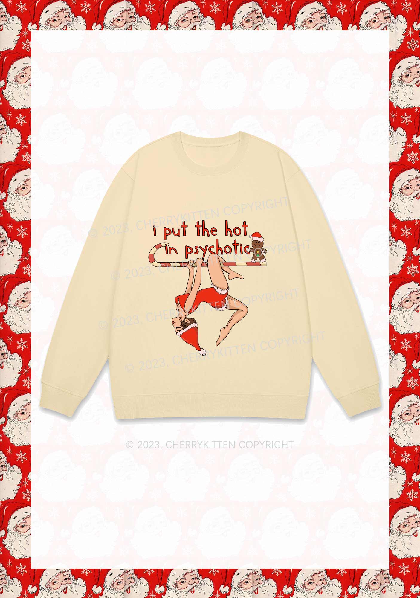 Christmas Yoga Girl Y2K Sweatshirt Cherrykitten - Image 6