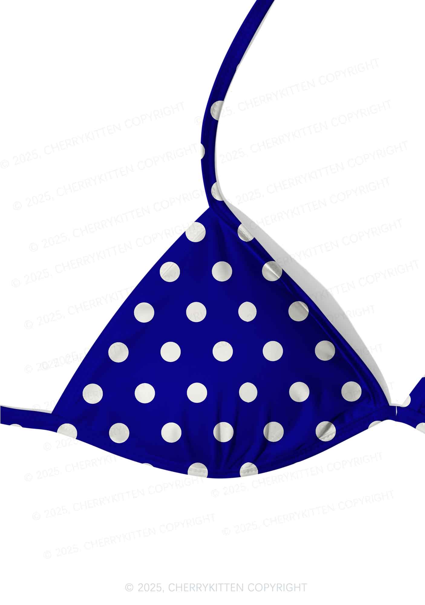 Classic Blue Dots Y2K Print Bikini Set Cherrykitten - Image 4