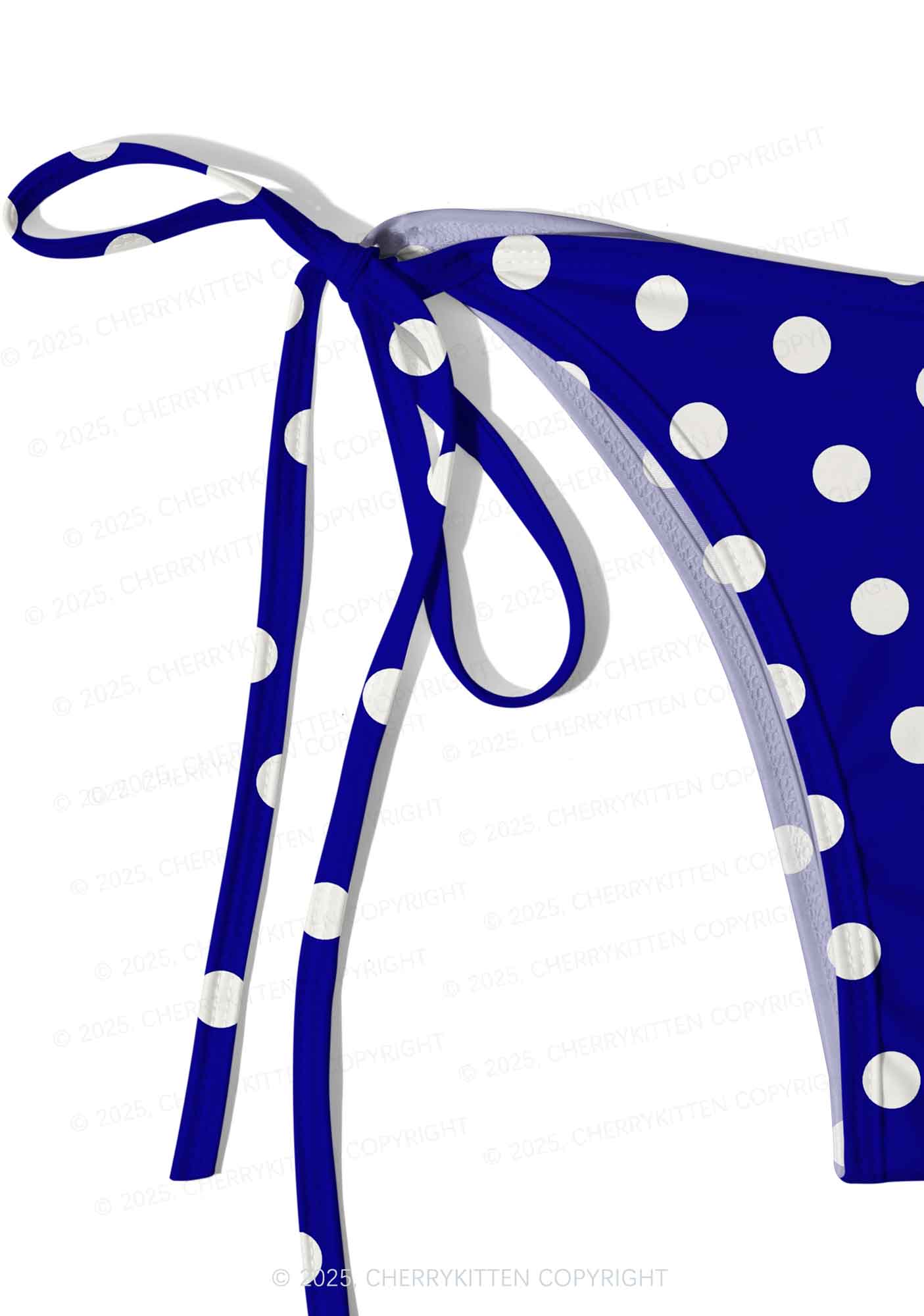 Classic Blue Dots Y2K Print Bikini Set Cherrykitten - Image 5