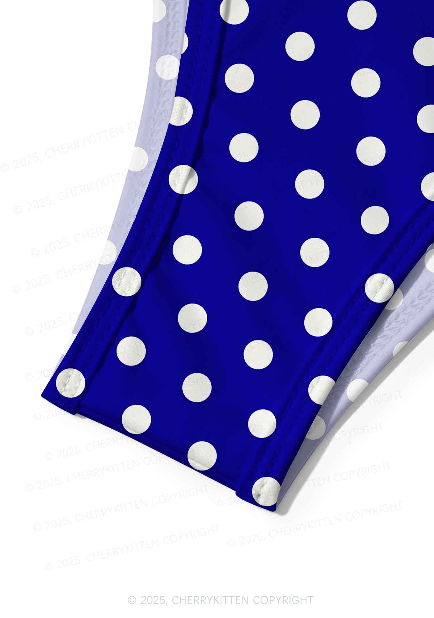 Classic Blue Dots Y2K Print Bikini Set Cherrykitten - Image 6
