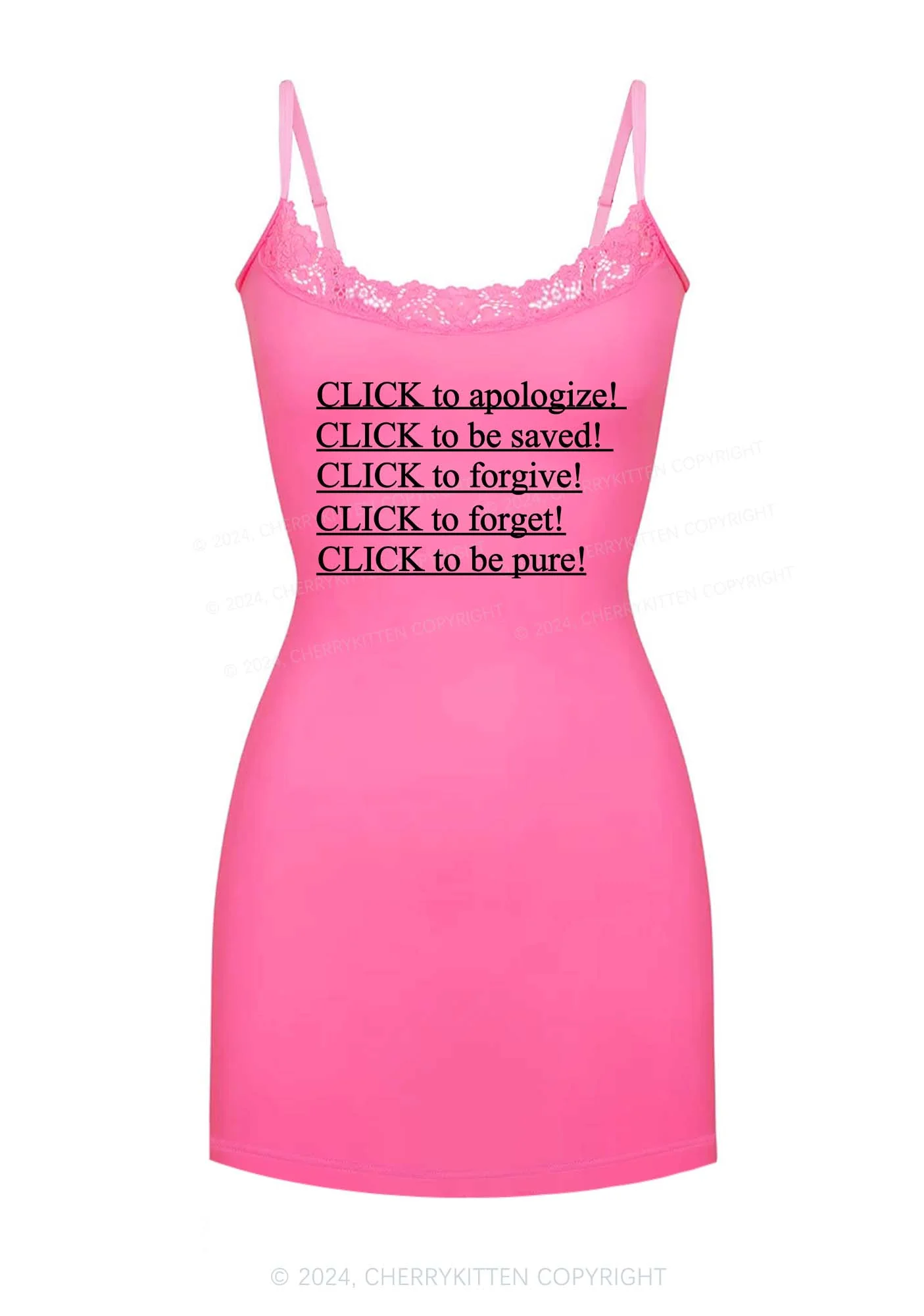 Click To Apologize Y2K Lace Slip Dress Cherrykitten - Image 2