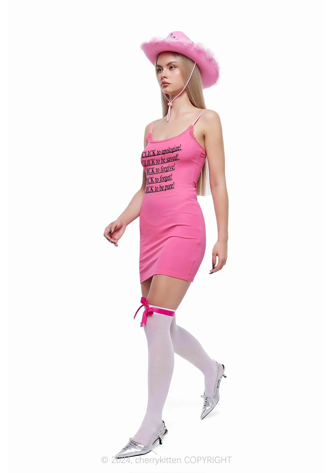 Click To Apologize Y2K Lace Slip Dress Cherrykitten - Image 3